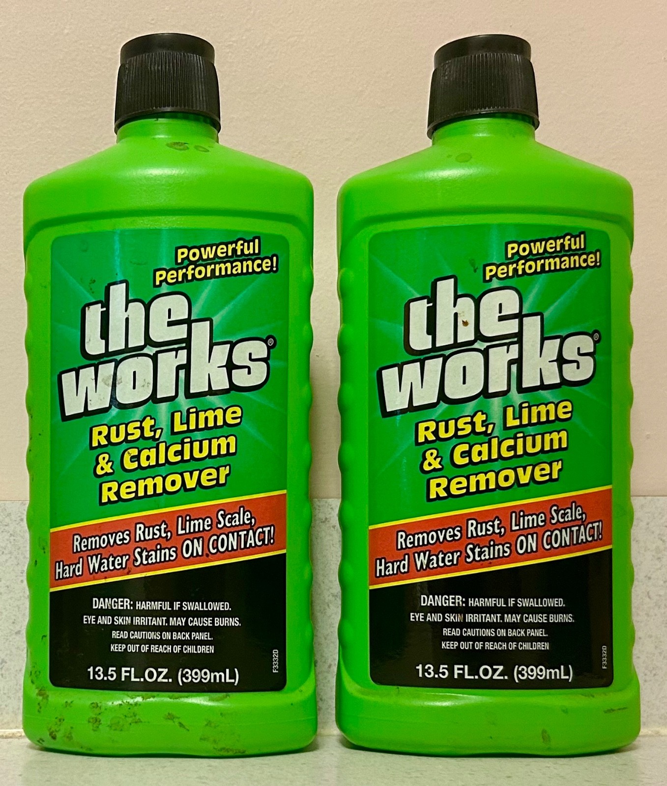 2 The Works Rust Lime Calcium Remover 13.5 FL OZ New Sealed 1 Bottle Hard Water