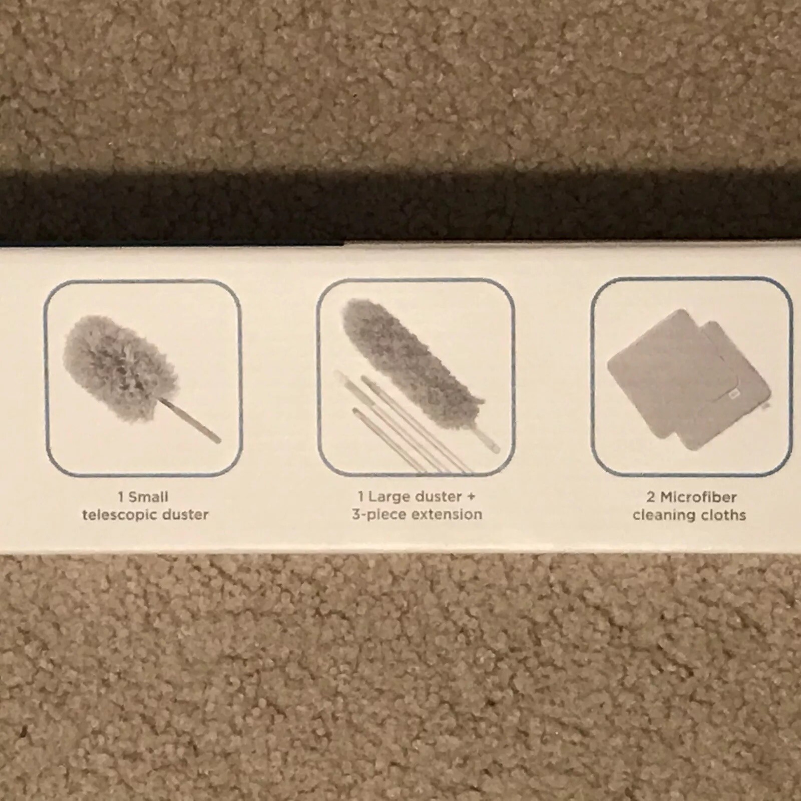 Black & Decker 5 Pc. Microfiber 100” Extendable Pole Woolly Duster Kit NIB