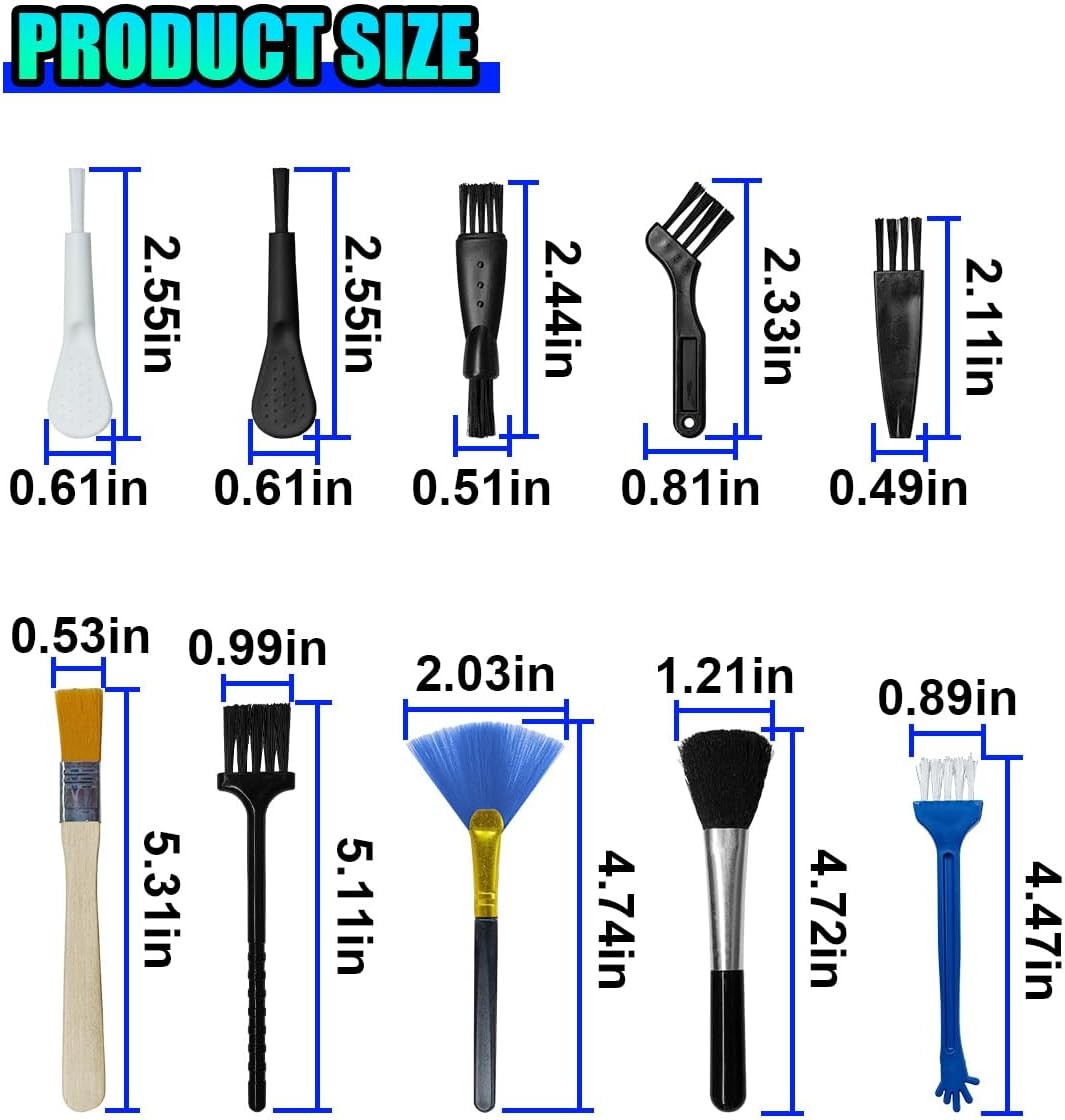 10PCS Car Detailing Brush Kit, Nylon Anti-Static Car Interior Cleaning Tools,…