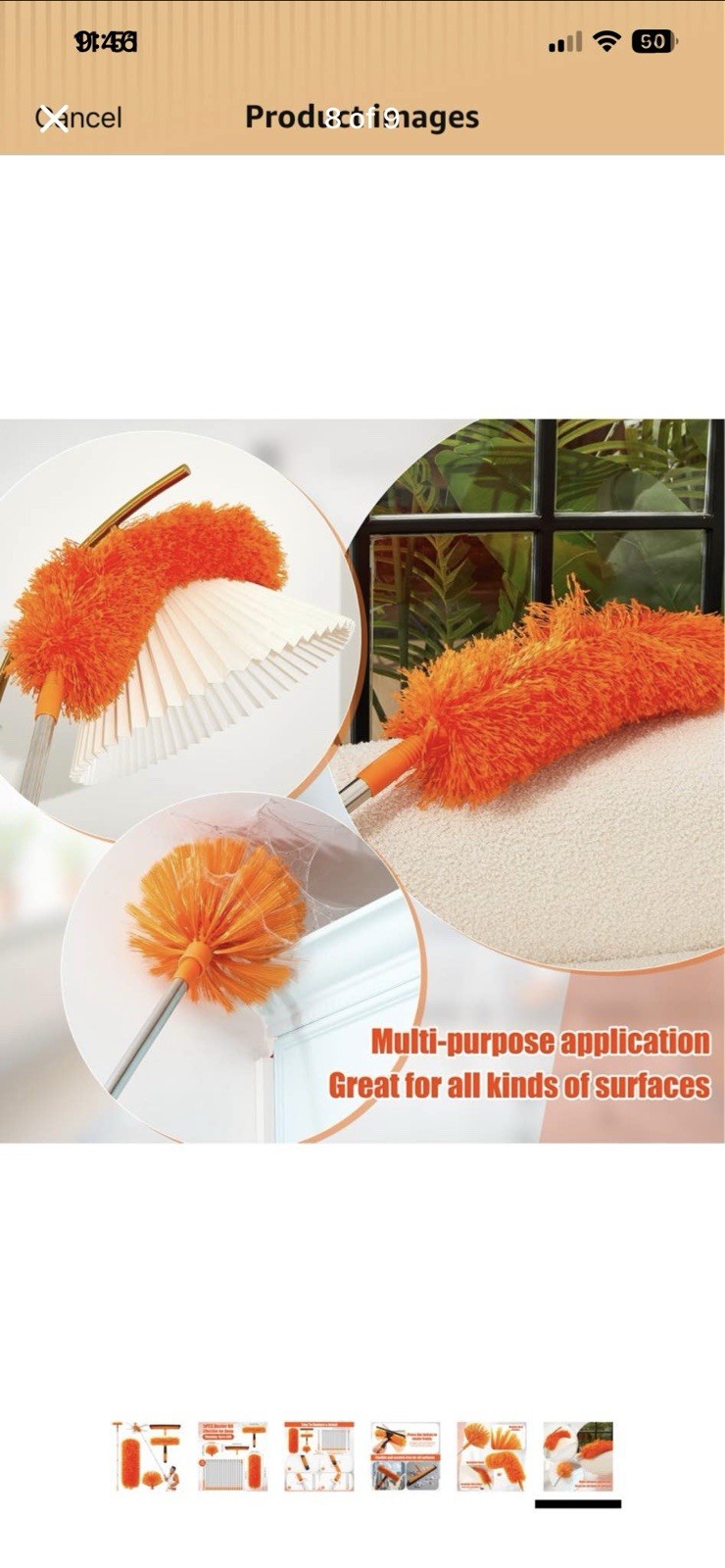 20+ Feet High Reach Duster Kit with 3-14 ft Extension Pole High Ceiling Dusting