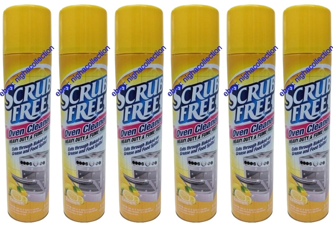 6 X Scrub Free Oven Cleaner Heavy Duty & Fume Free Cuts Through Baked On 9.7 oz