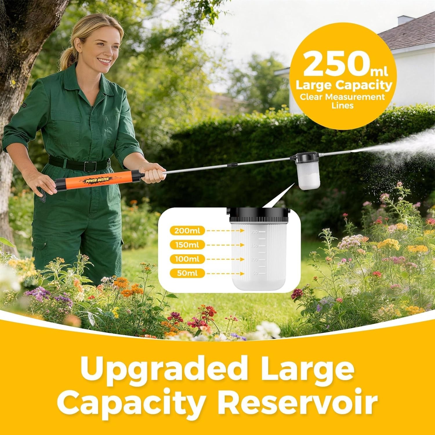 Adjustable 4FT Dusting Tool with Clog-Free System for Indoor/Outdoor Gardening