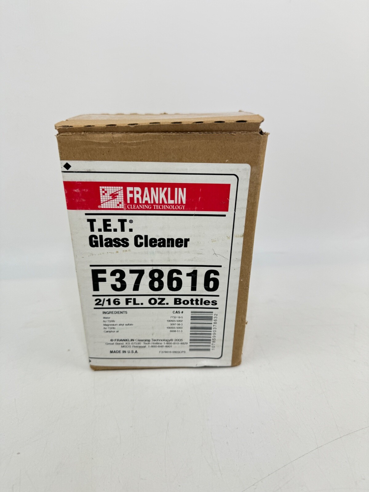 Franklin Cleaning Technologies T.E.T. Glass Cleaner F378616 2/16 FL. OZ. Bottles