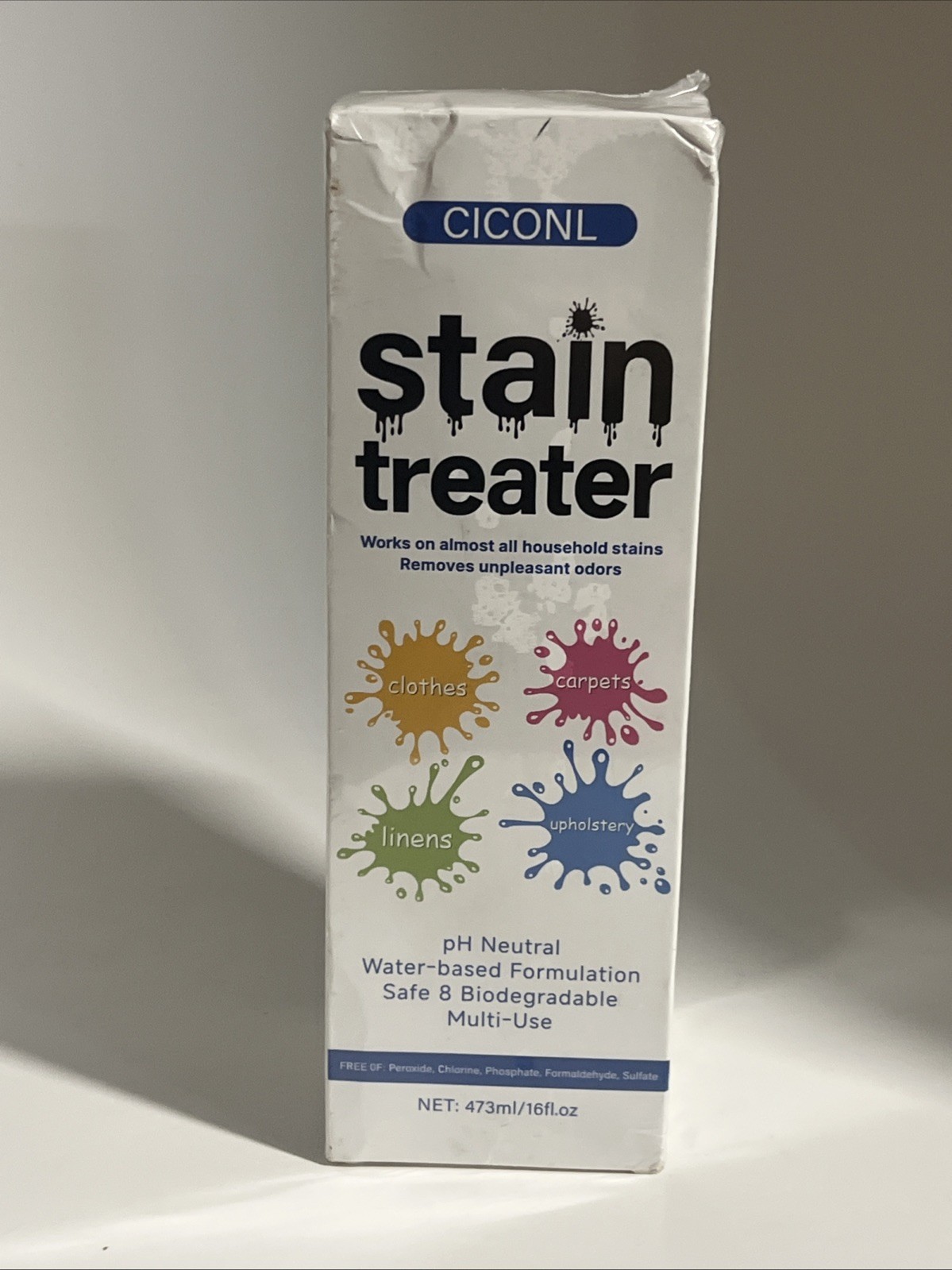 CICONL Stain Treater Spray 16 fl oz – Multi-Use, Biodegradable, Exp 10/27