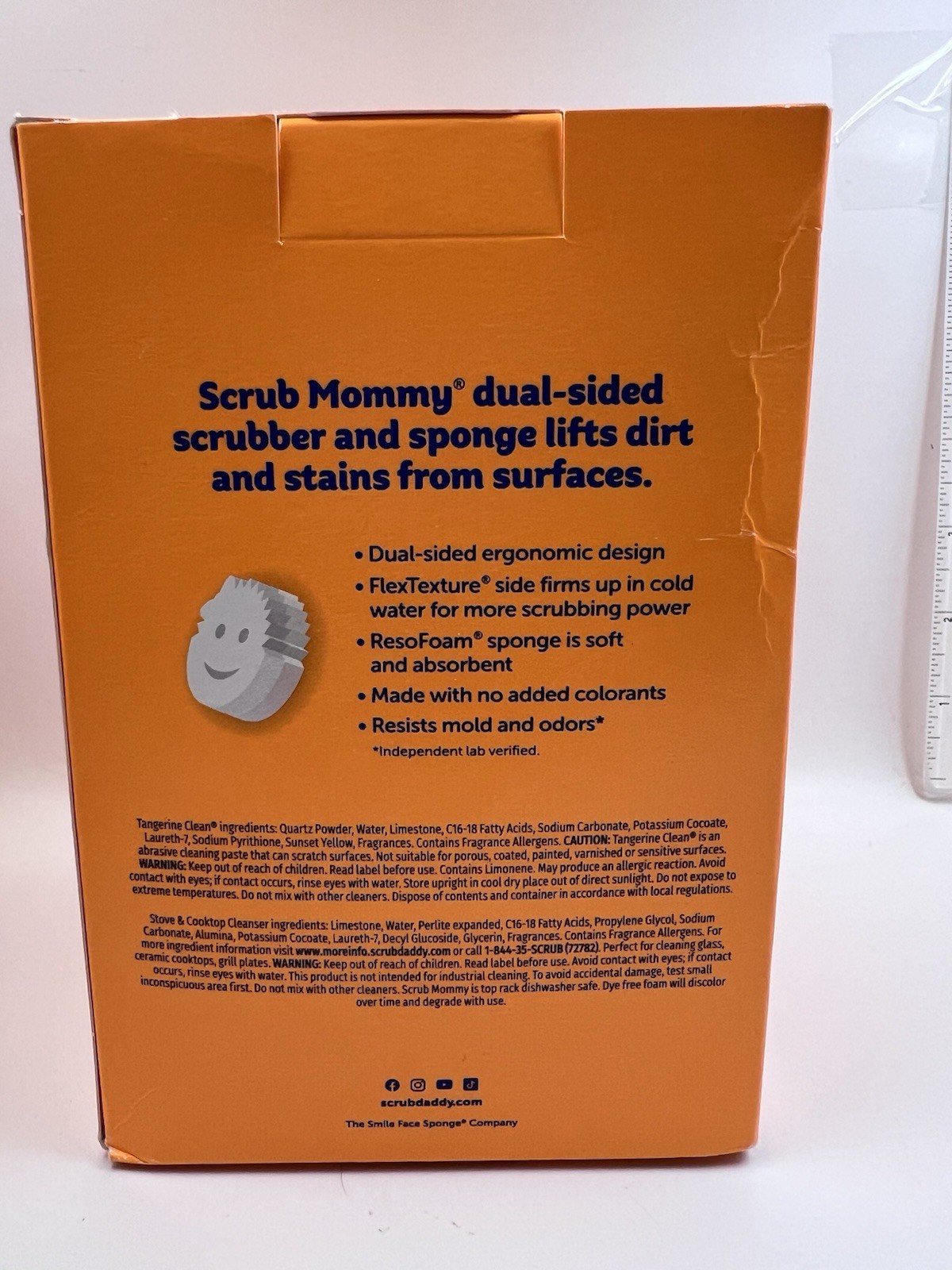 New Scrub Daddy Tangerine Cleaner Natural Cleaning Paste 3 Piece Set Stove Top