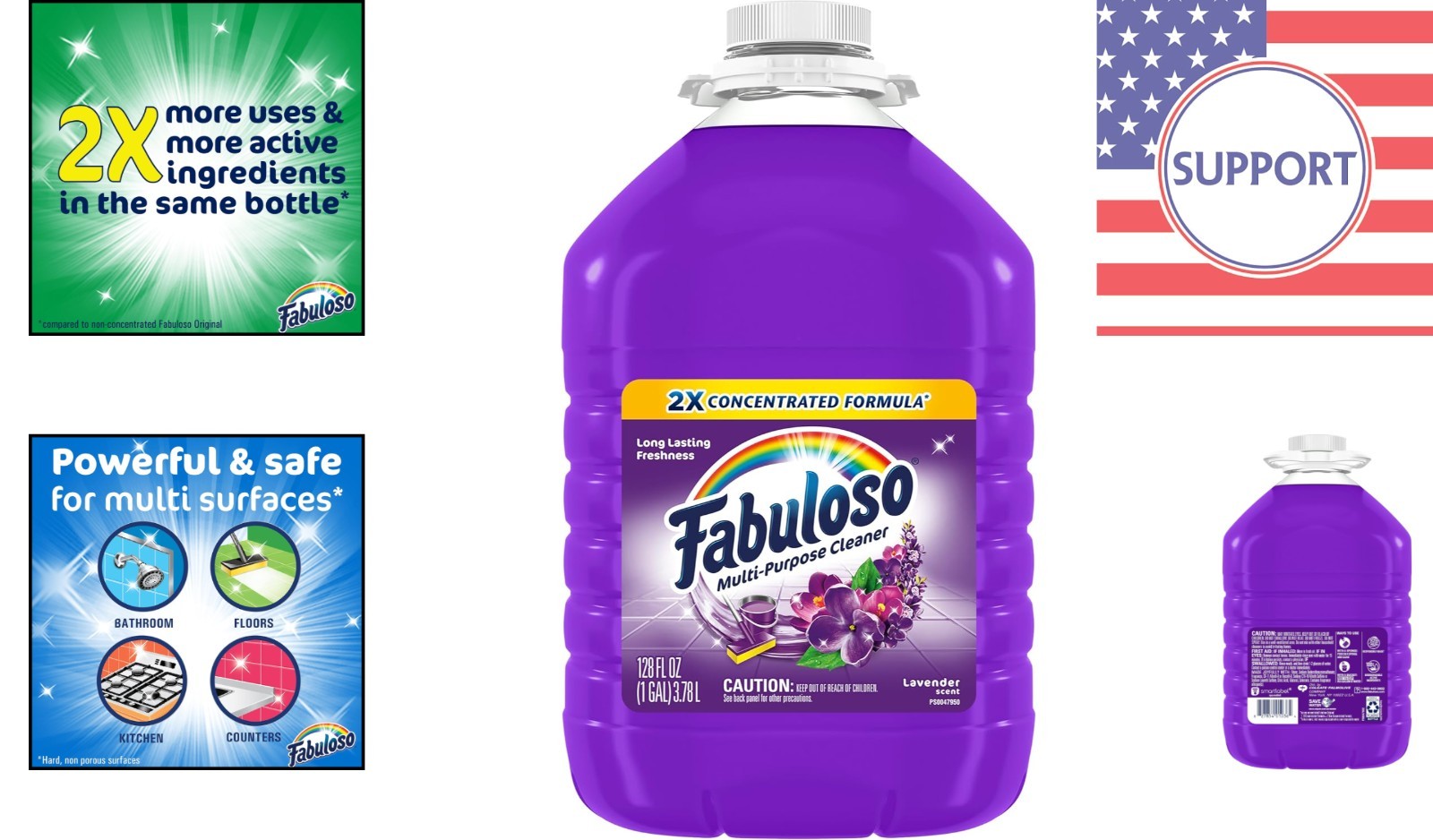 128 fl oz Lavender Multi-Purpose Cleaner – 2X Cleaning Power, Less Plastic Waste