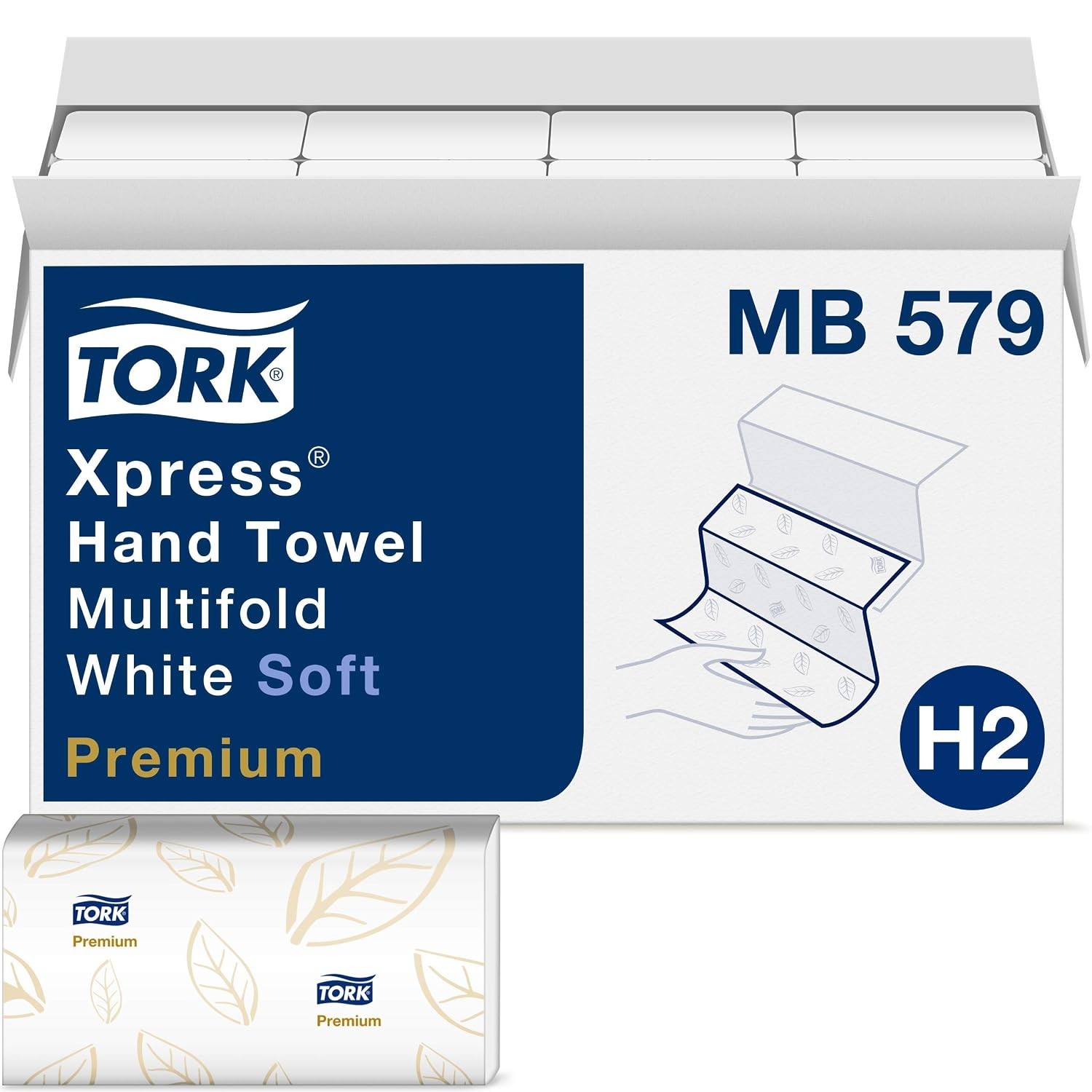 Tork Xpress Paper Towel Dispenser (White) and Tork Xpress Soft Multifold Hand