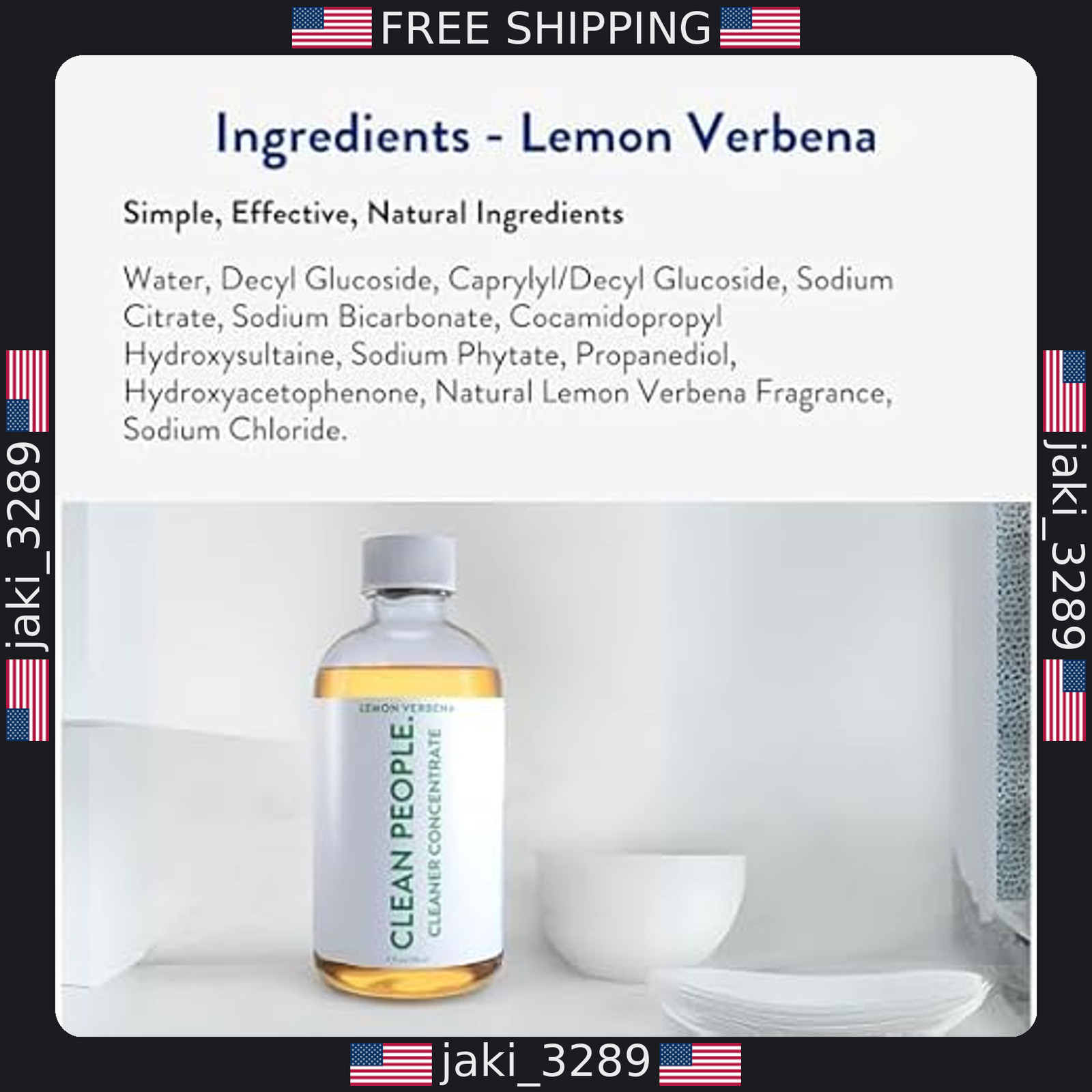 All-Purpose Cleaner Concentrate – Lemon Verbena Scent (4oz, 2 Pack) Recyclable