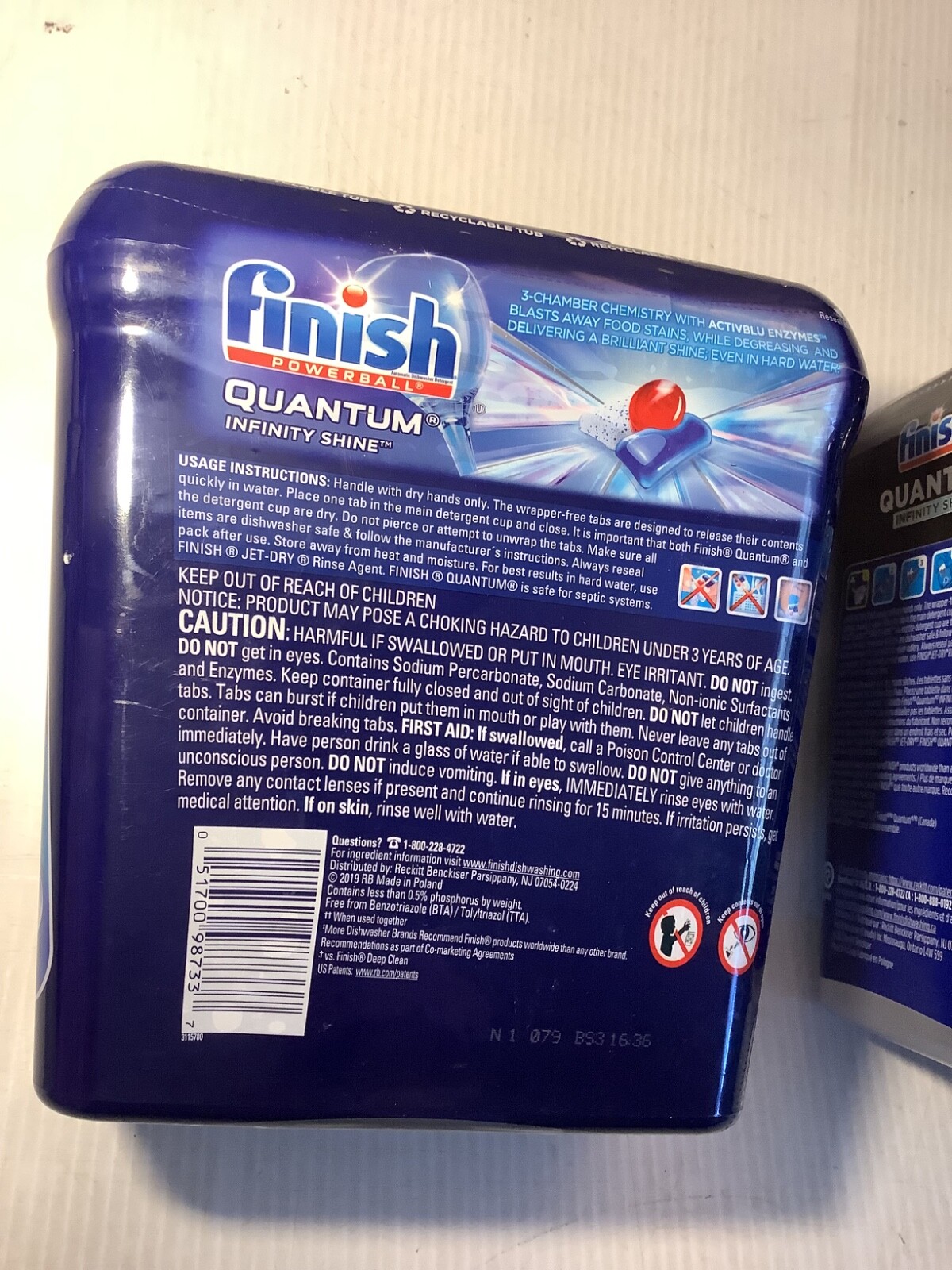 2 – Finish Quantum Infinity Shine 70ct, Dishwasher Detergent Tabs (Total 140 ct)