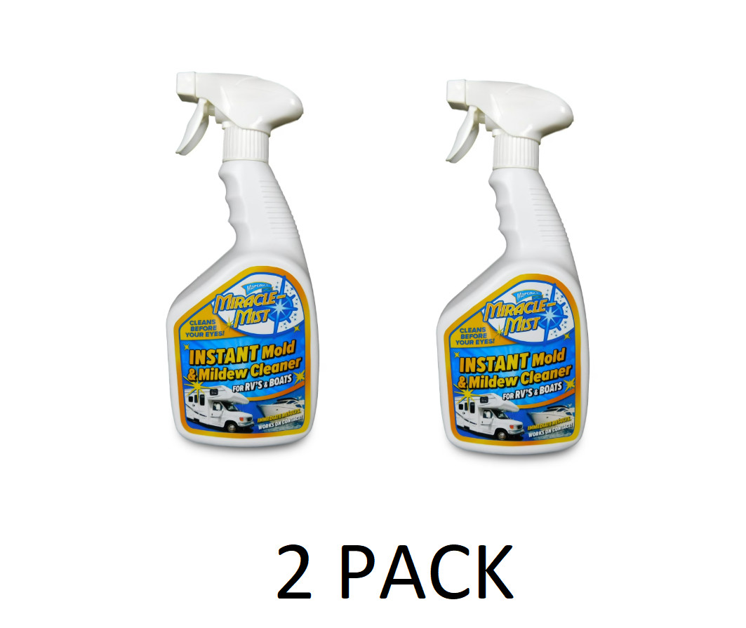 2 PACK Miraclemist Instant Mold andMildew Spray Remover for RV andBoat’S Exterio