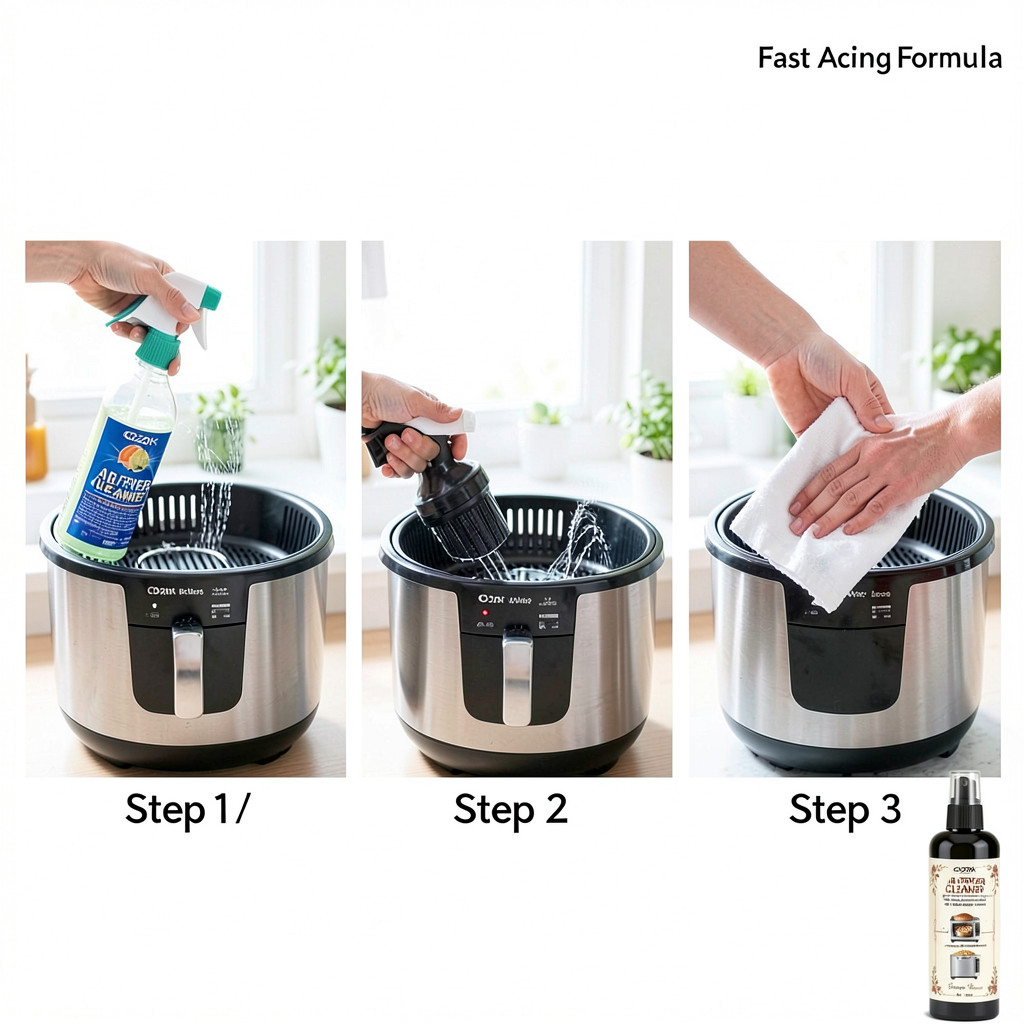 Air Fryer Cleaner 110ml Bundle,Non Stick Safe Formula for Oven and Grill