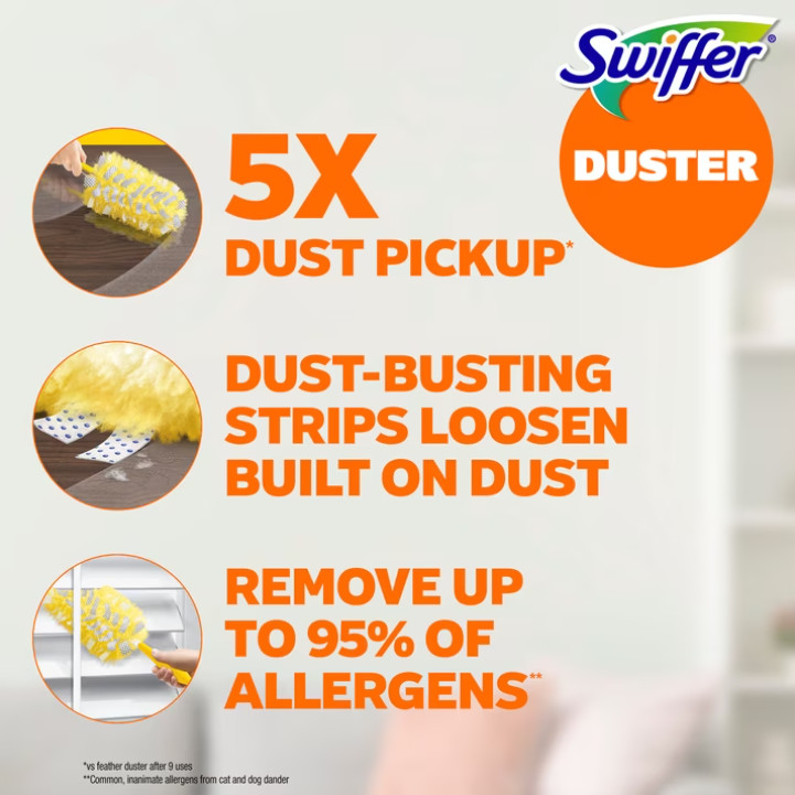 (2 pack) Swiffer Dusters Heavy Duty Duster Refills, Unscented, 11 Count