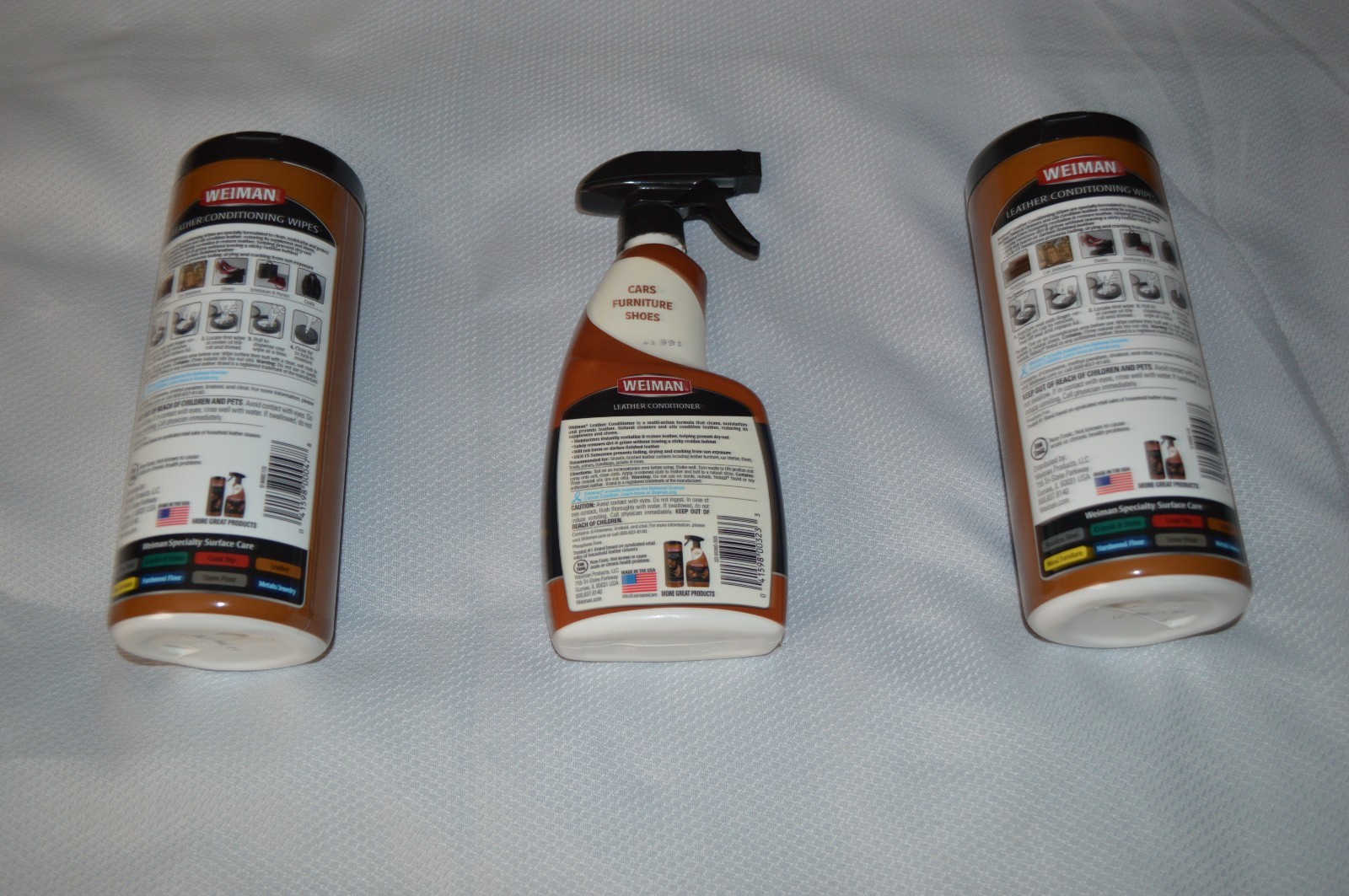 WEIMAN PRODUCTS ~ LEATHER CONDITIONING WIPES & SPRAY ~ (PACK OF 3)