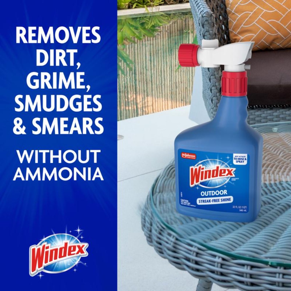 Windex 10122 Blue Outdoor Glass Cleaner 3 oz. with Sprayer (Pack of 8)