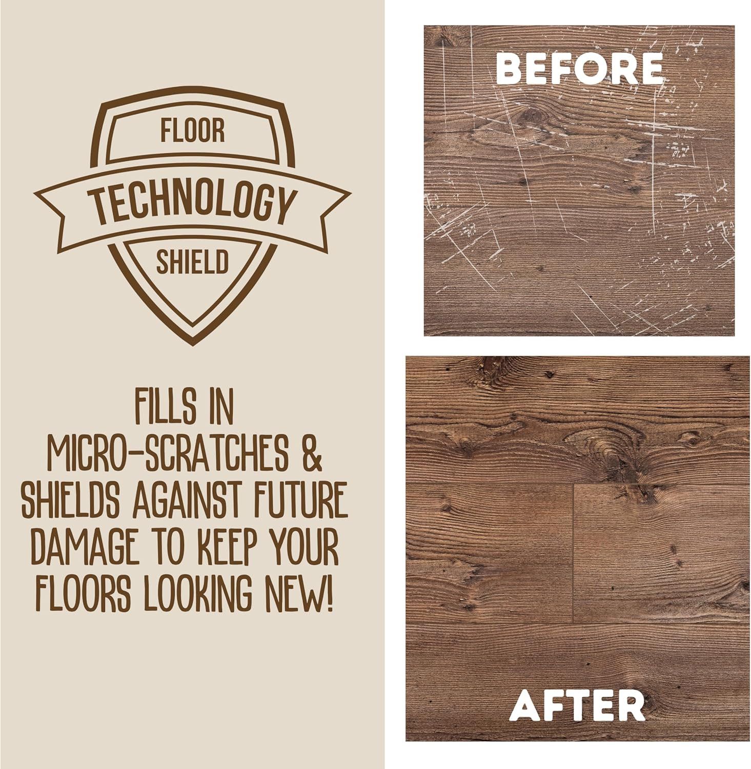Hardwood Floor Luster 64Oz | Plant-Based Cleaner & Polish W Carnauba | Simply Sq