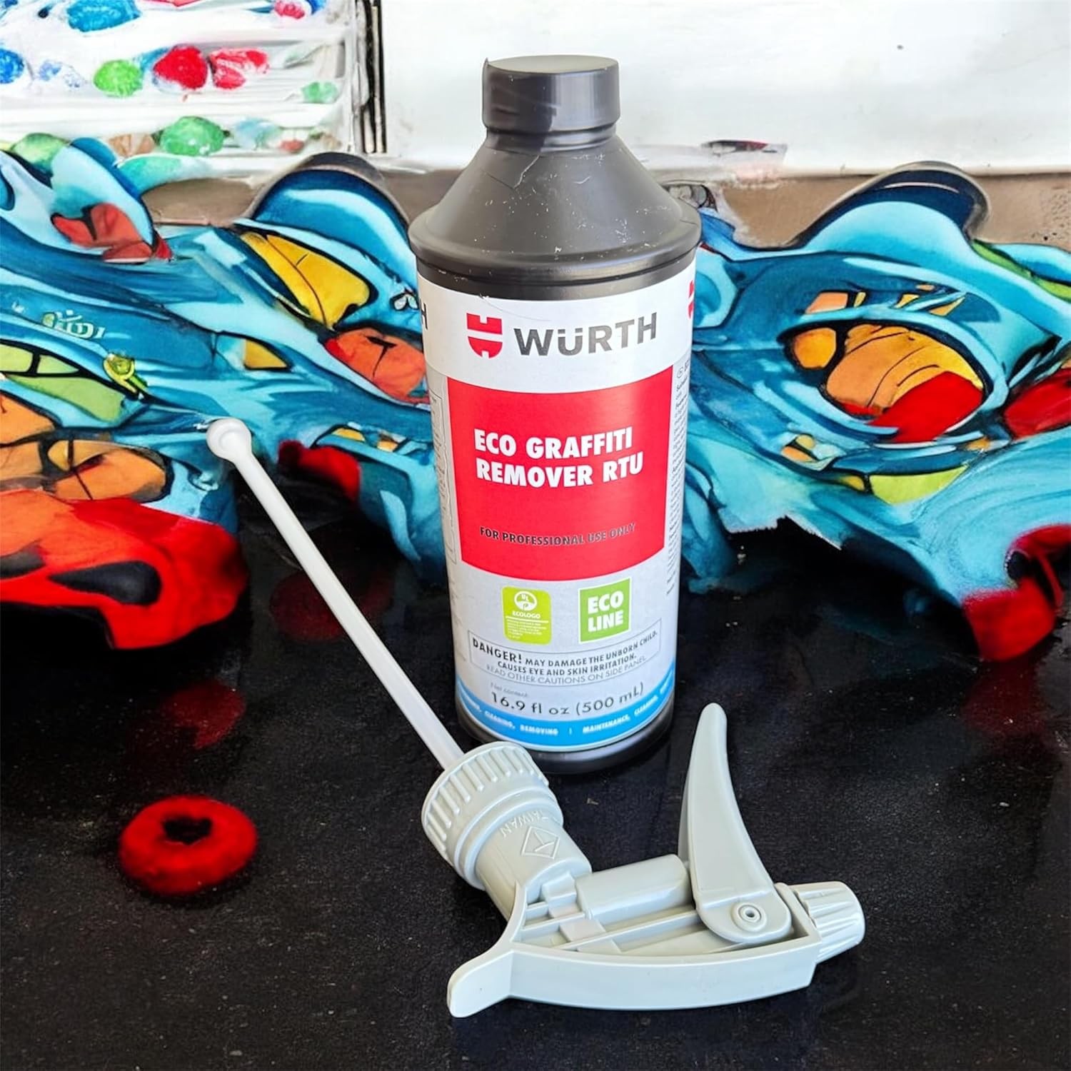 Wurth ECO Graffiti Remover 16.9 fl oz Ready-to-Use Bottle Biodegradable, VOC