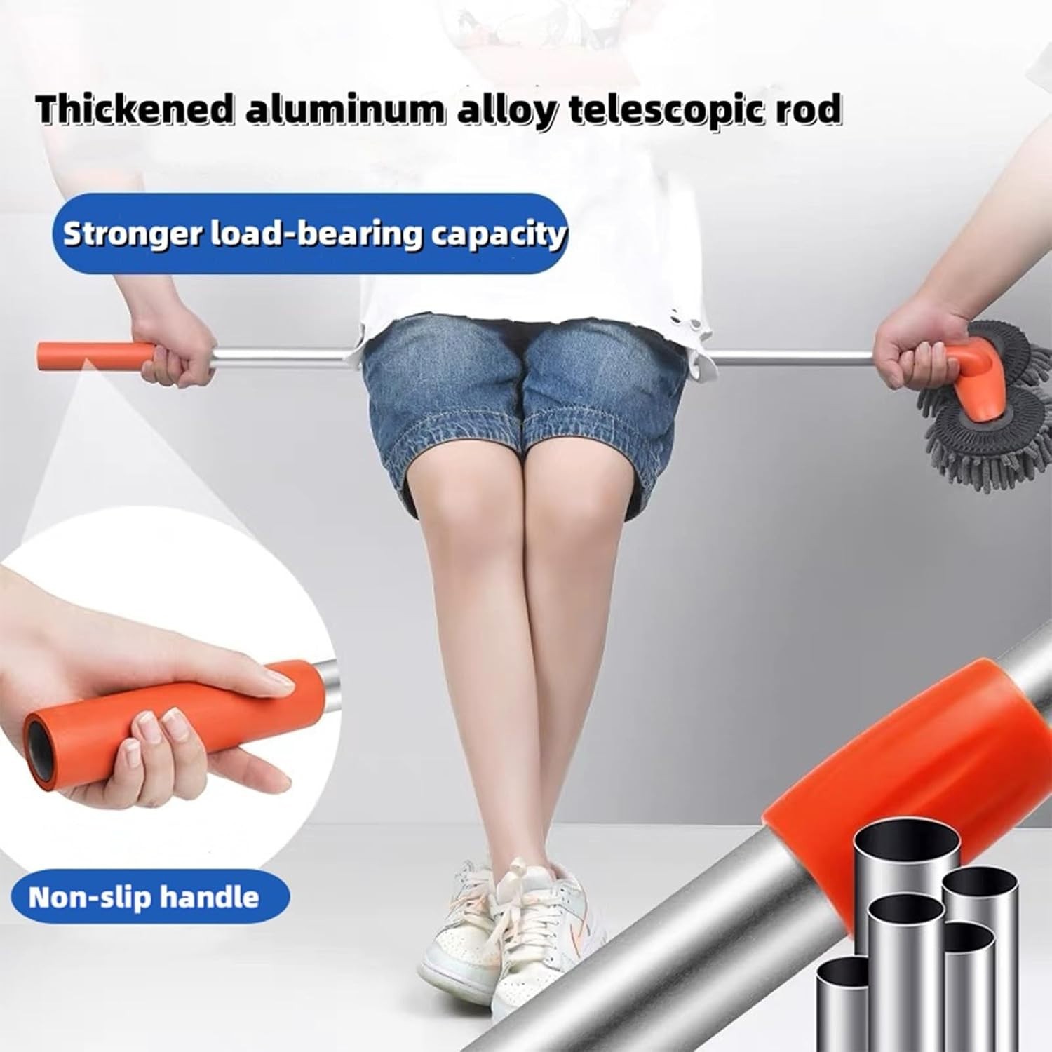 Dual Head Car Wash Cleaning Brush Telescoping Long Handle Chenille Cleaning Mop