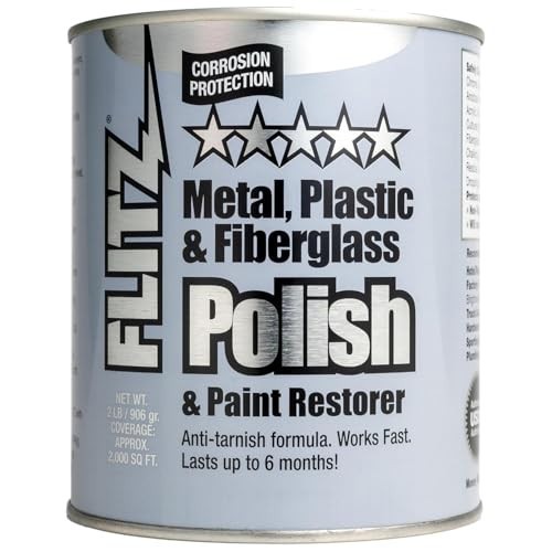 Flitz Metal Polish Paste – 2lb Can of USA-Made Polish for Solid Chrome