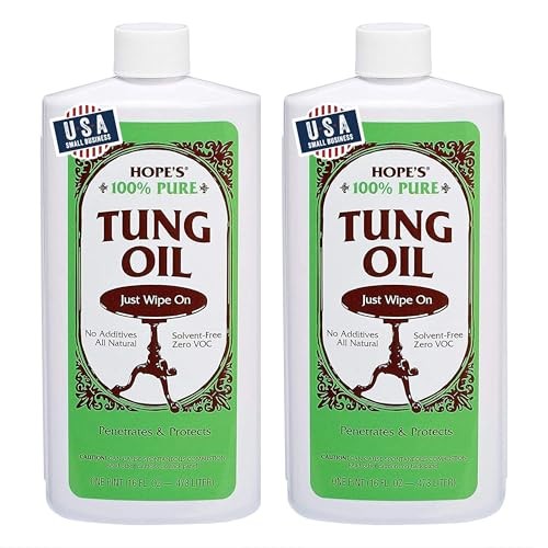 HOPE’S 100% Pure Tung Oil, Food Safe, Premium Waterproof Assorted Colors