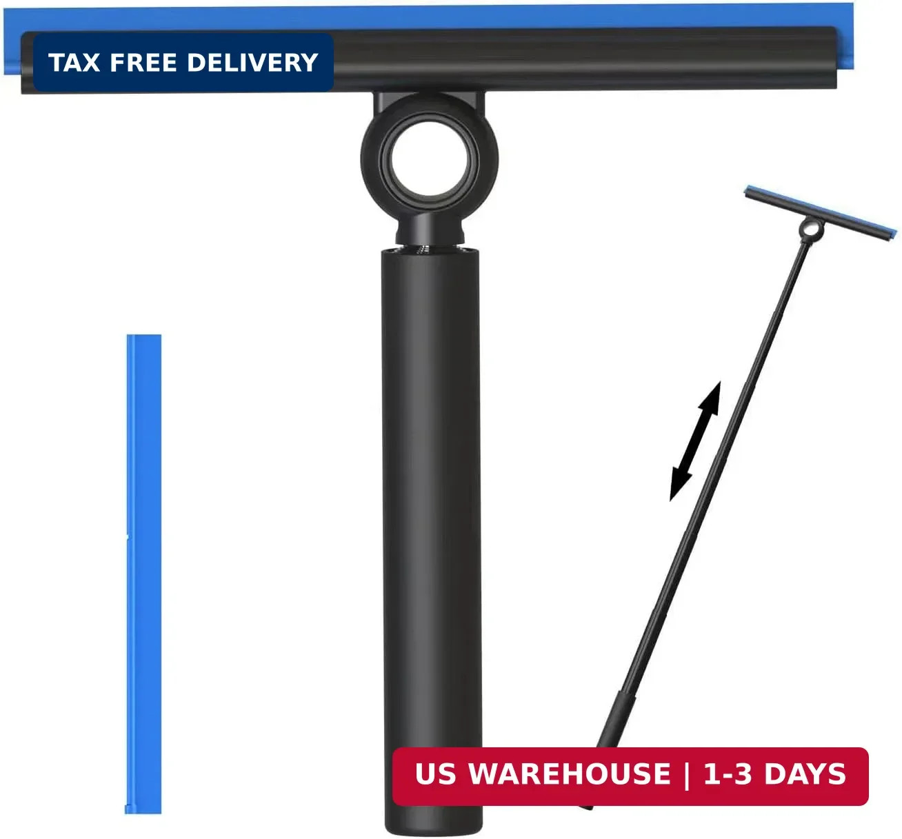 Extendable Window Squeegee Cleaner Tool for Shower Tile Wall Sliding Glass Door