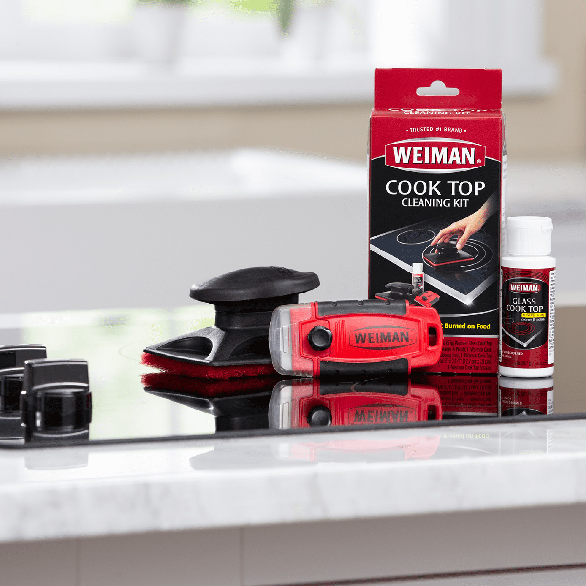 5-In-1 Cook Top Complete Cleaning Kit w/ Cream, Scrubbing Pad and Scraper Tool