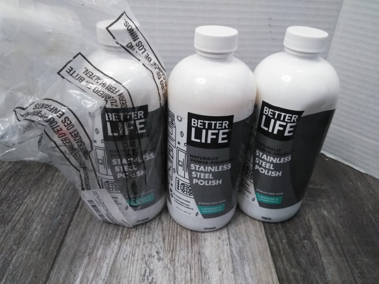 Better Life Natural Streak Free Stainless Steel Polish Lavender & Chamomile (3PK