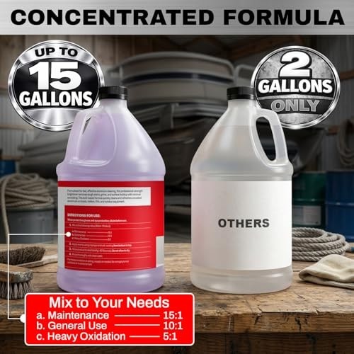 Aluminum Brightener & Cleaner Concentrate – 15 Gallons – Removes Oxidation, Dirt