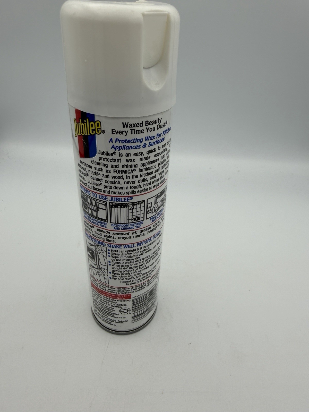 Jubilee Kitchen Wax Cleaner Spray 9 oz Can Vintage Brand NEW Clear Shine 1997