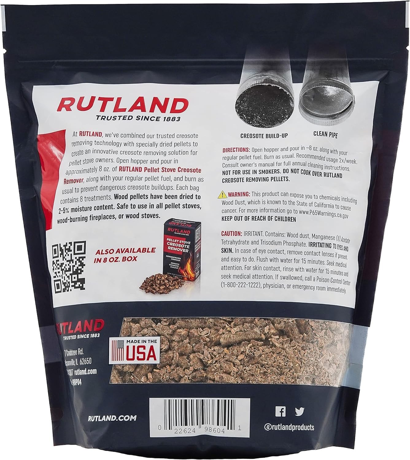 Pellet Stove Creosote Remover, Chimney & Flue Cleaning Wood Pellets, 4 Pound Bag