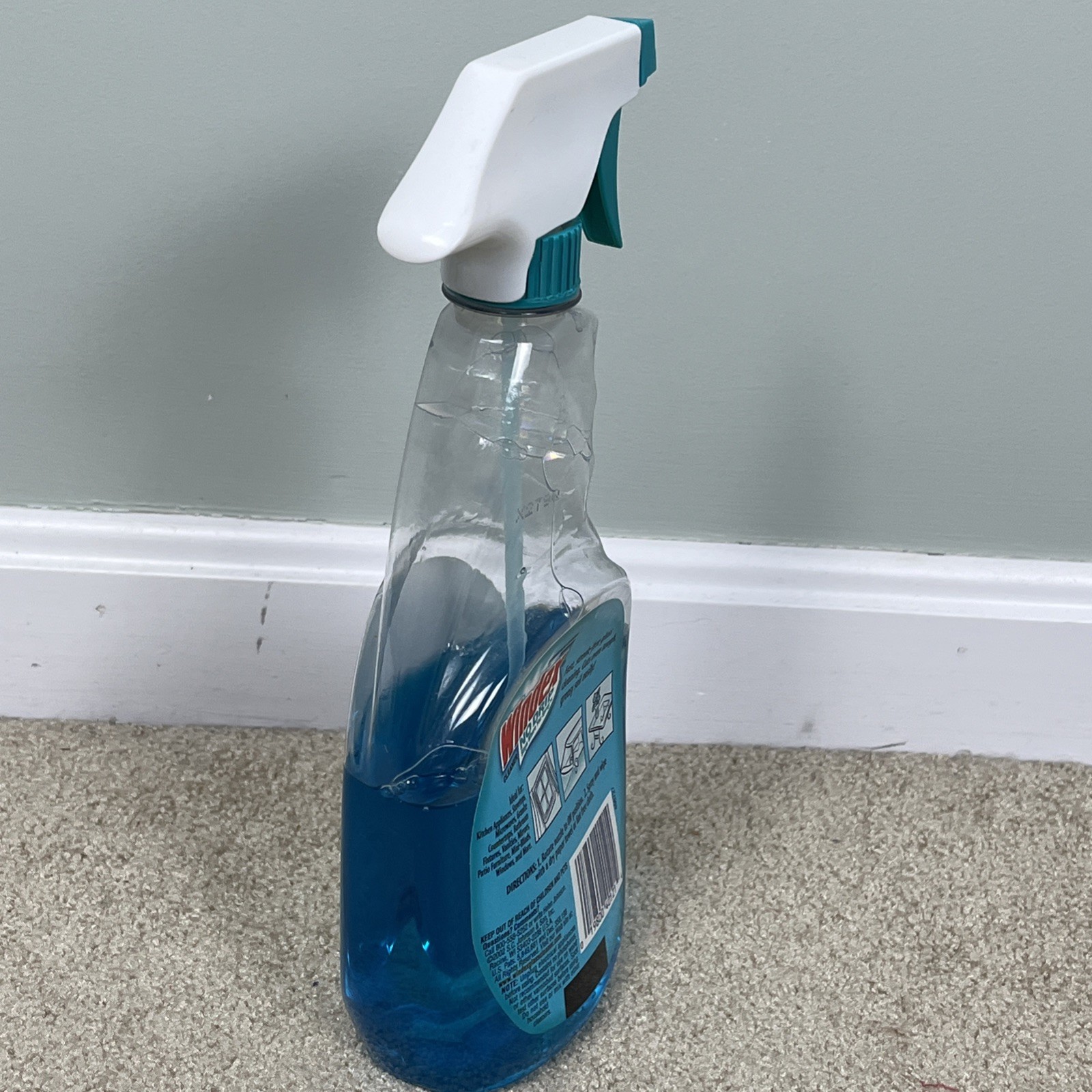 Windex No Drip Foaming Action 26 Fl Oz 2002 Discontinued Bottle 60% Full