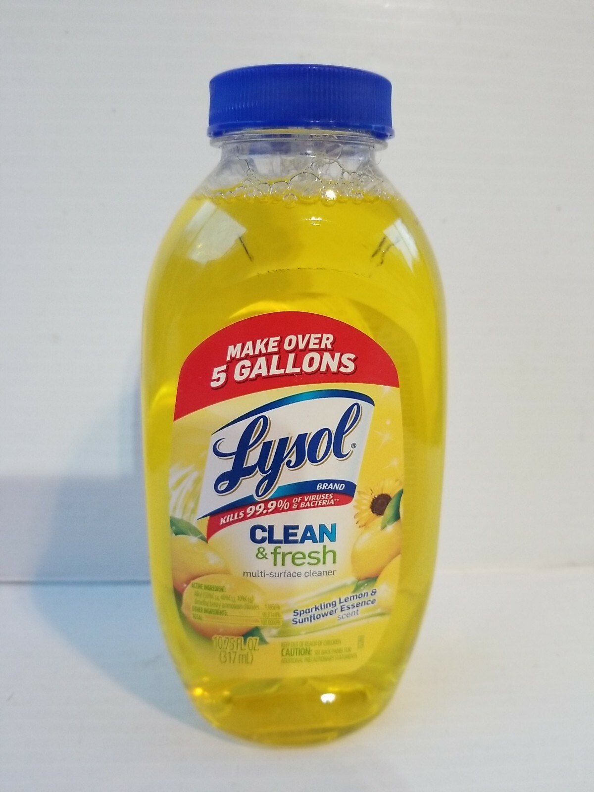 NEW Lysol Cleaner & Fresh Multi-Surface Lemon 10.75oz Concentrate Makes 5 Gallon