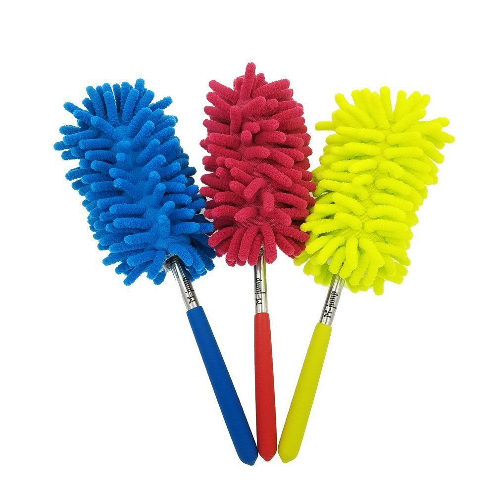 3Pcs Extendable Microfiber Duster Telescoping Car Window Office Cleaning Dusters