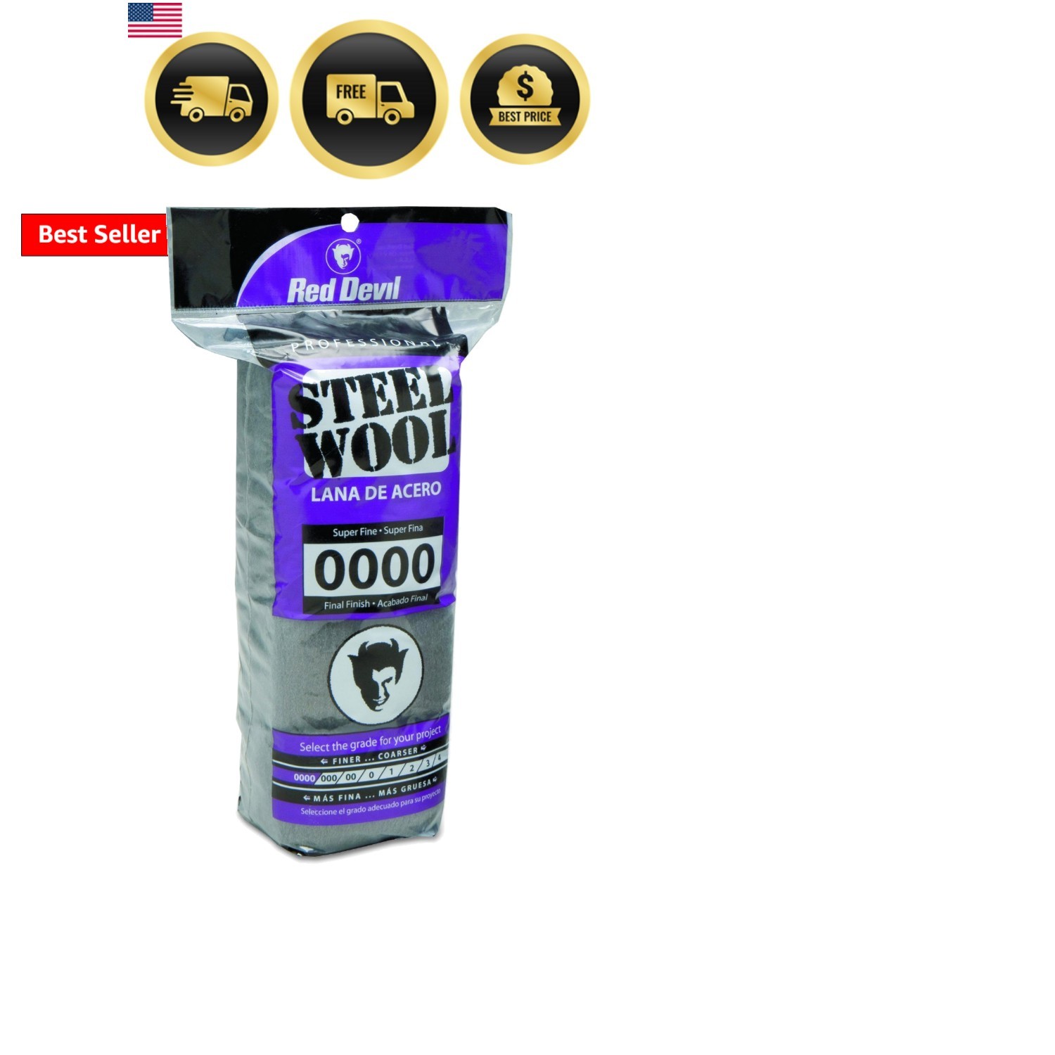 Steel Wool, 0000 Pack of 16