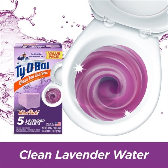 Bleach-Free Toilet Bowl Cleaner Tablets Unscented 1.4 oz 10 Pack