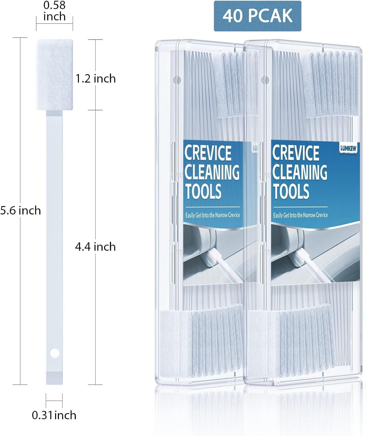 40Pcs Disposable Crevice Cleaning Brushes Small Spaces Detail Gaps Scrub Cleaner