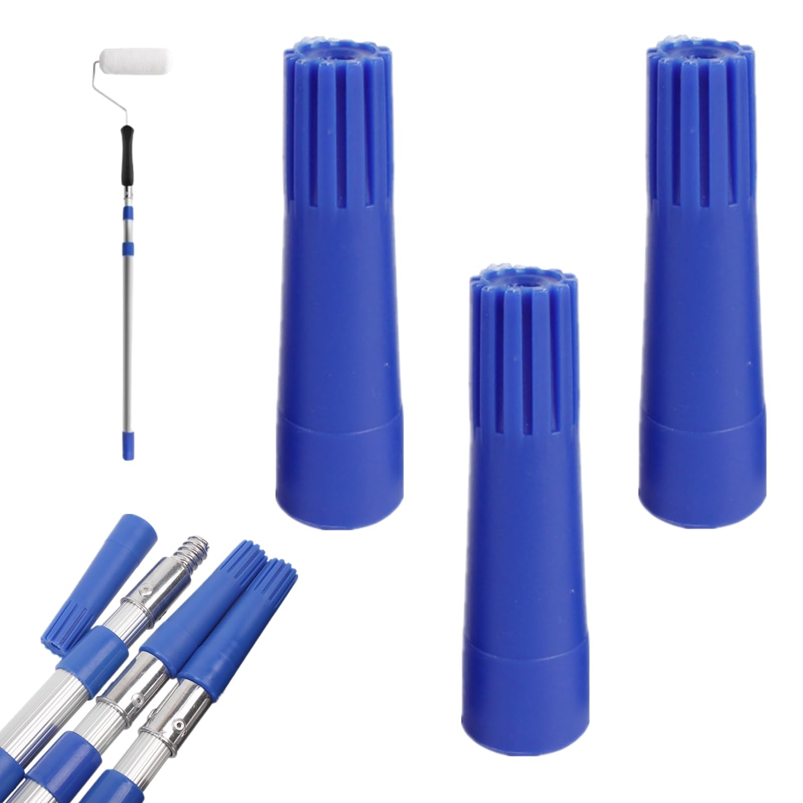 3 Pcs Blue Squeegee Adapter – Converts Threaded Tip to Standard Friction Tape…