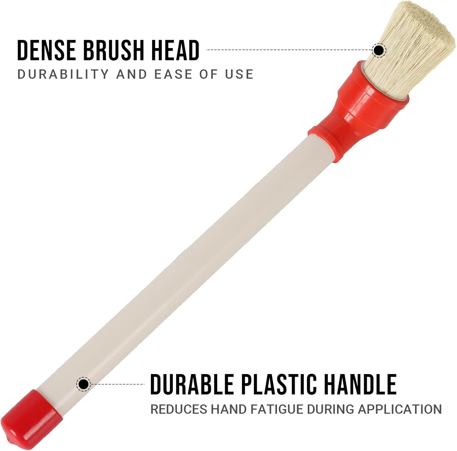 (2-Pack) Curved Applicator Brush for Tire Mounting Paste, 11″ Plastic Handle, 45