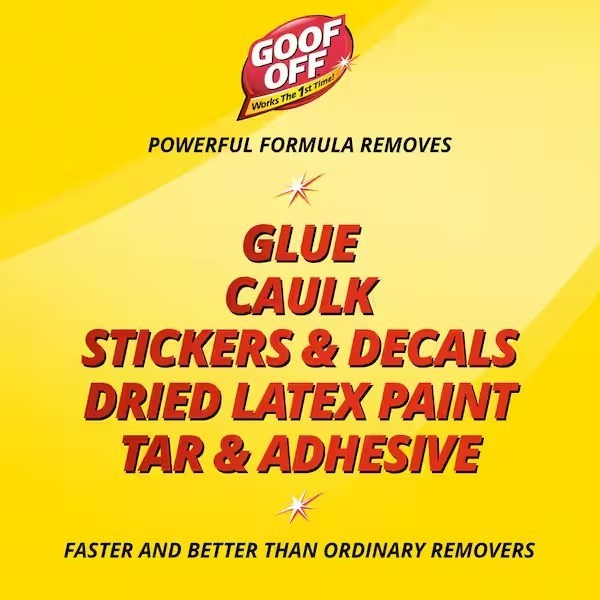 Goof Off 6oz Professional Strength Remover for Paint and Adhesive Multi Surface