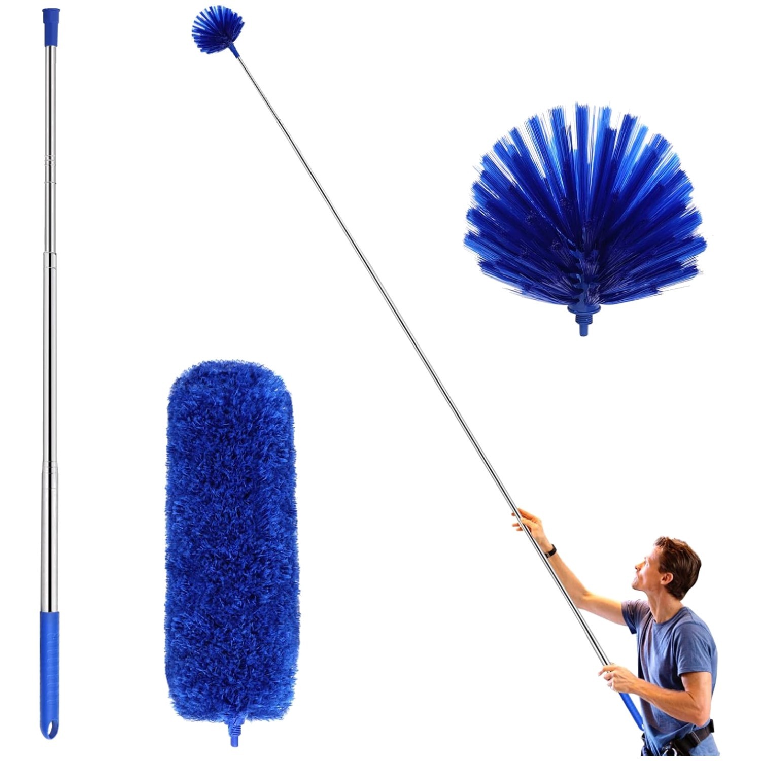 Extendable Cobweb Duster Kit, 3-Piece Set