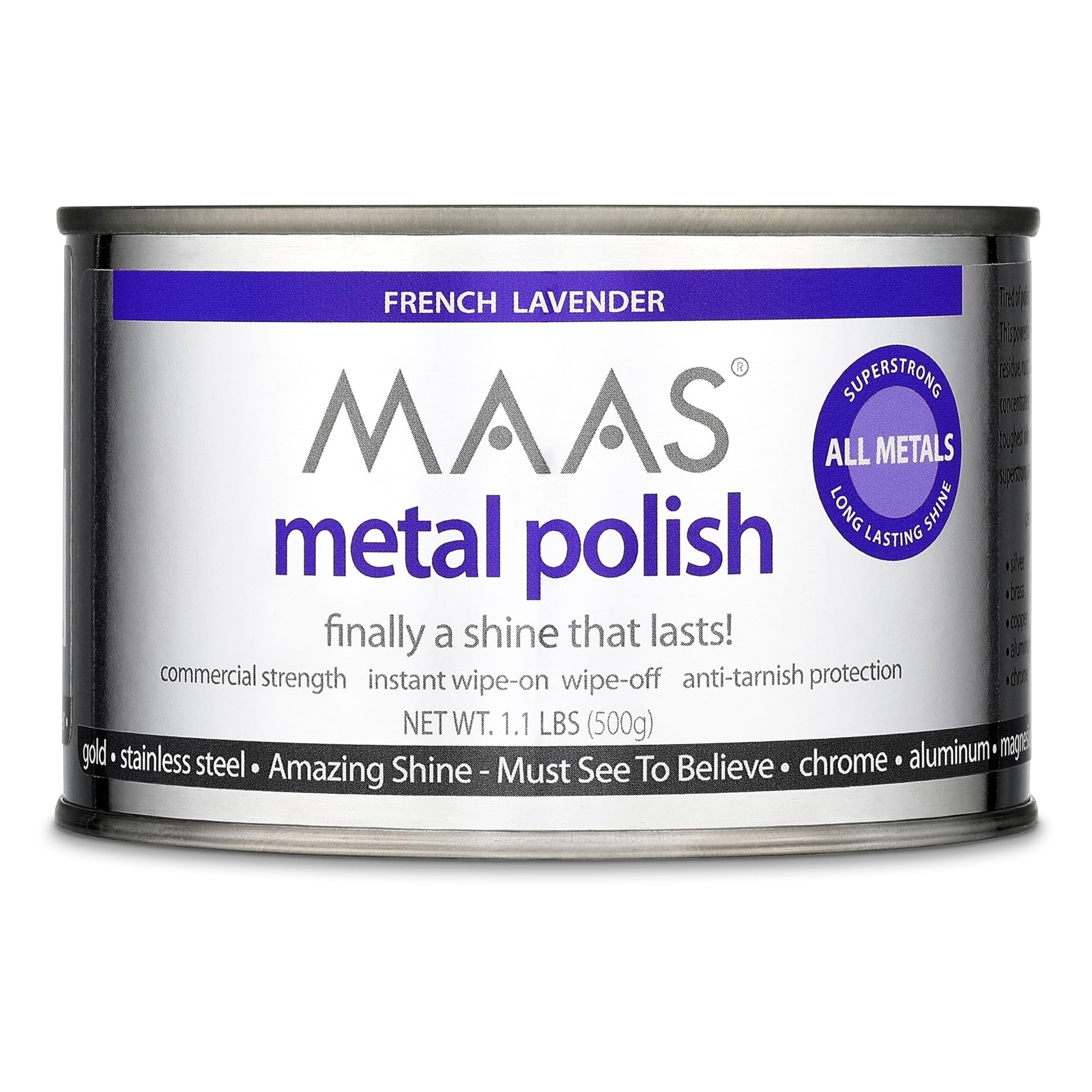 Metal Polish 1.1lb Can, Universal Metal Cleaner for All Metals, Clean, Polish…