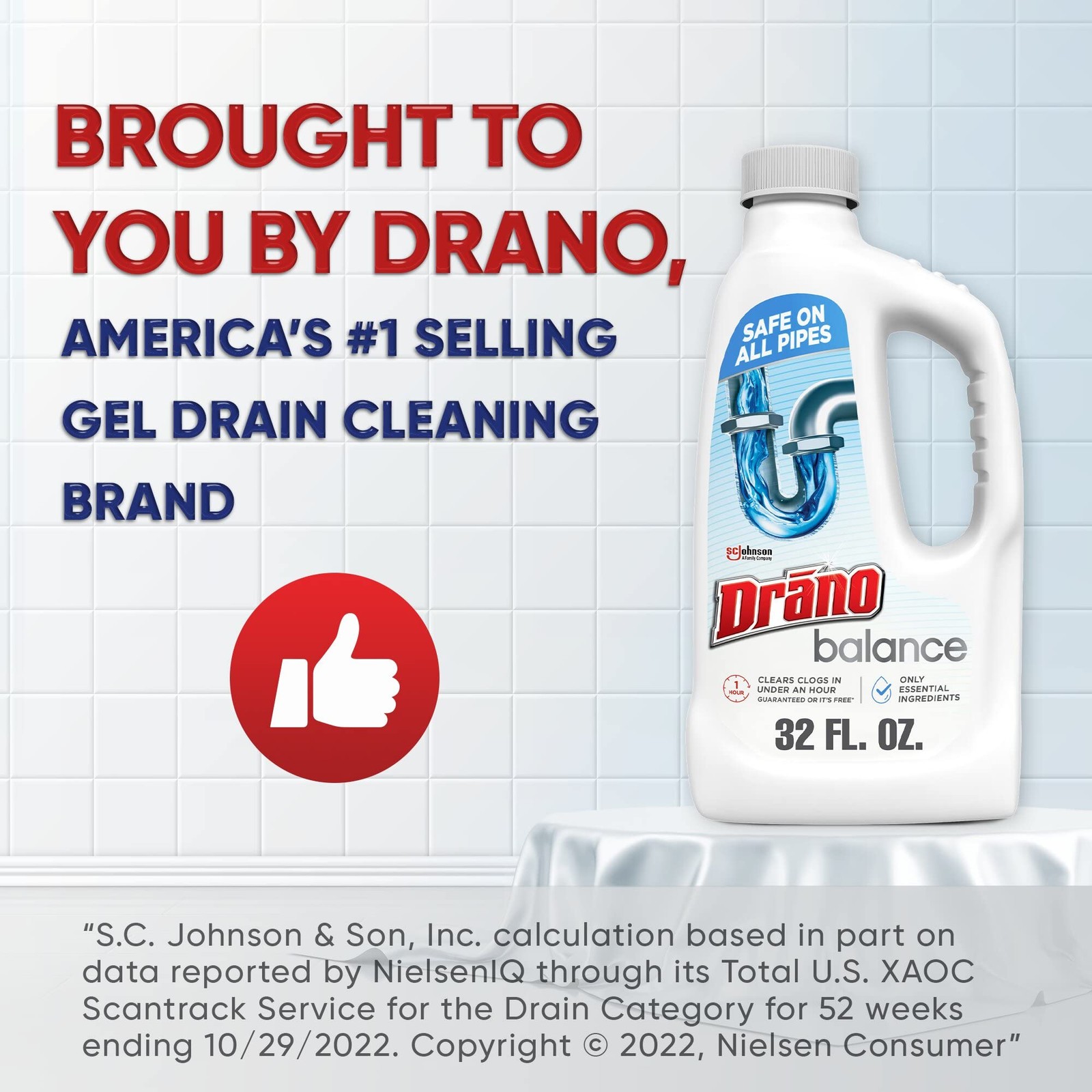 Drano Balance Drain Clog Remover and Cleaner, Non-Corrosive Formula, Safe on…