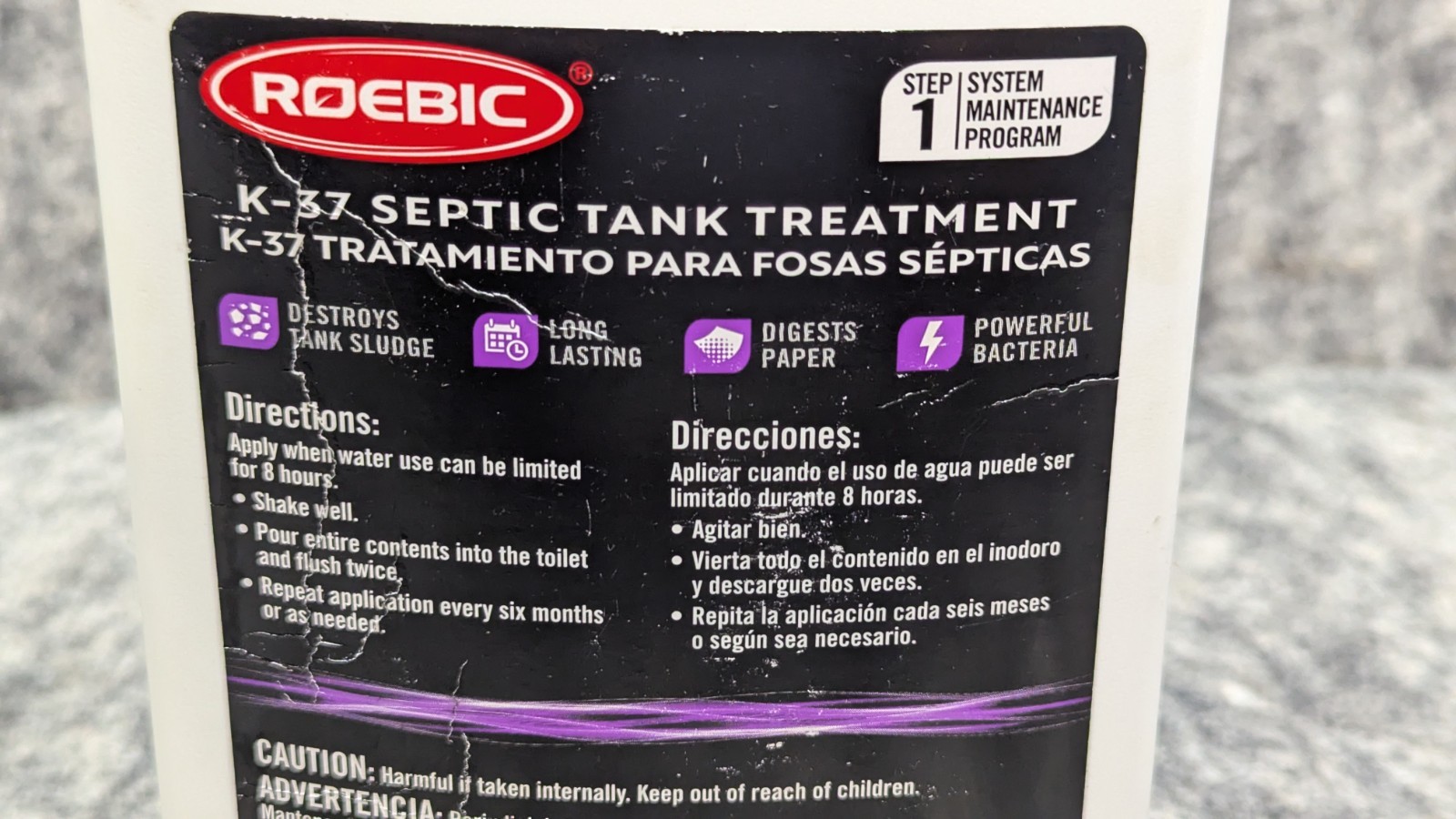 Roebic K-37-Q Septic Tank Treatment Removes Clogs Environmentally Friendly 32 fl