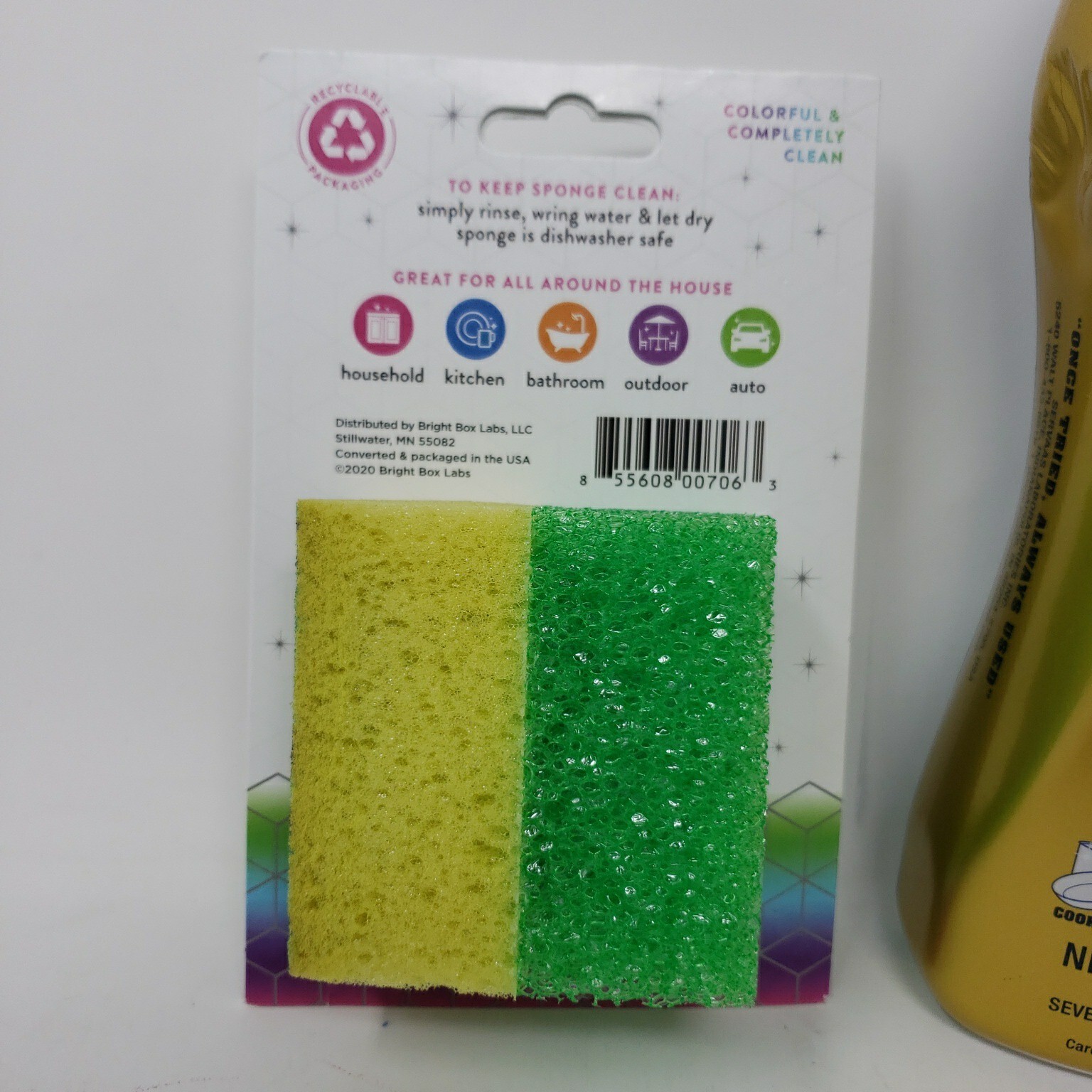 Bar Keepers Friend Soft Cleanser 26oz Bright Box Scrub Sponge & Microfiber Cloth
