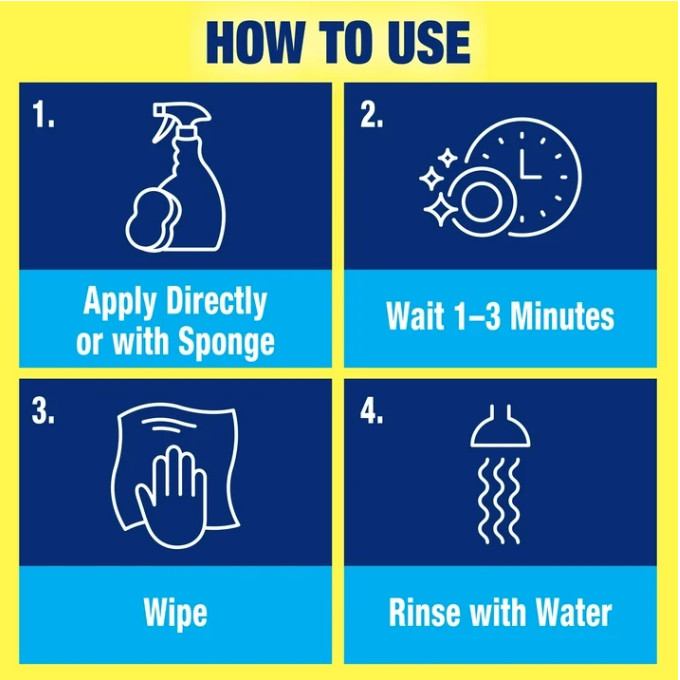2 Pack Scrub Free Total Bathroom Cleaner with OxiClean, Lemon Scent, 32 fl oz