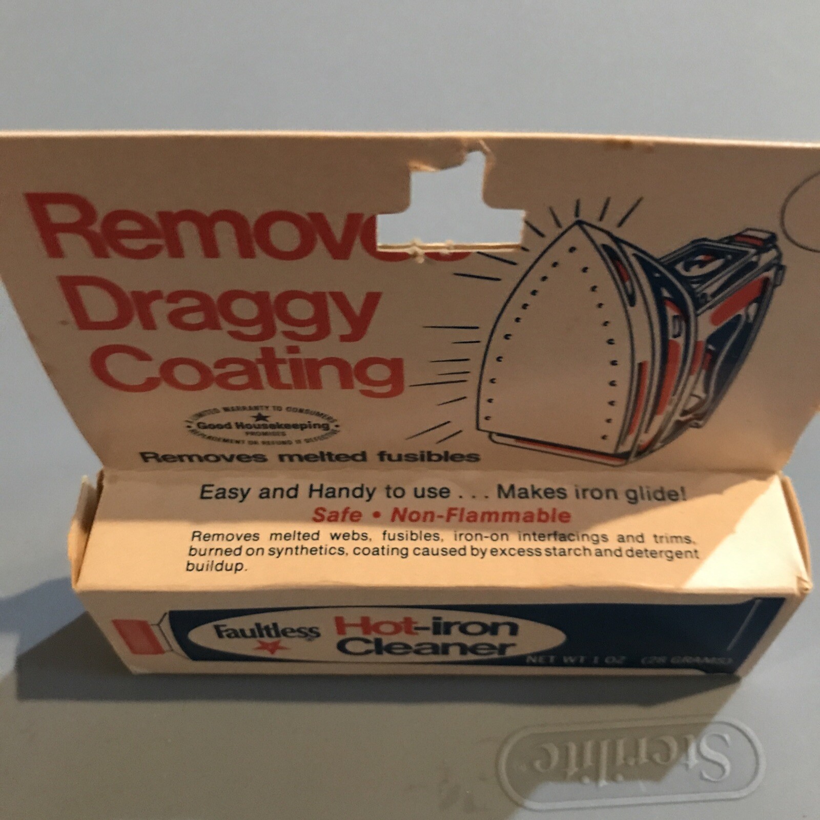Vintage Faultless Hot Iron Cleaner 1oz Hot Iron Cleaner