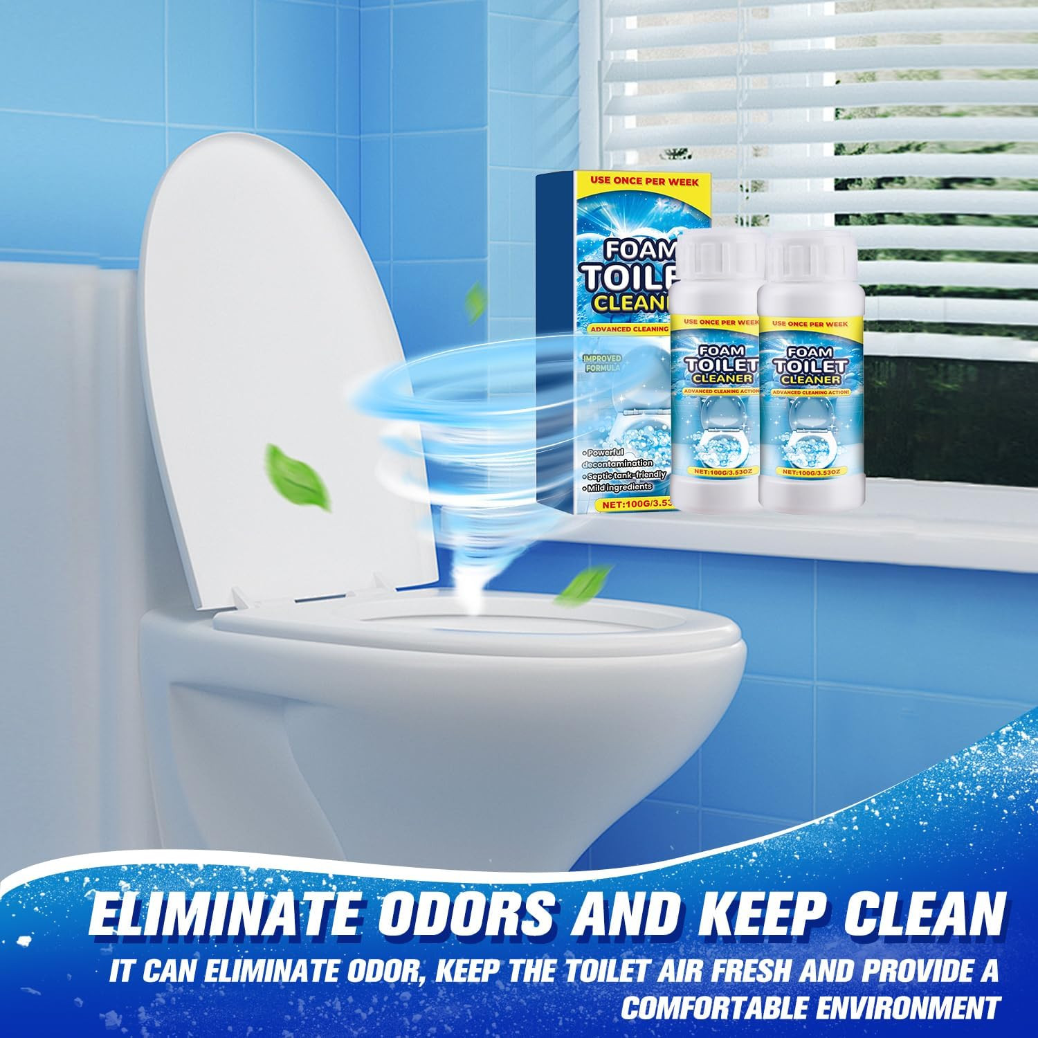 2Pcs Foam Toilet Cleaner, 2025 Upgrade Powerful Toilet Bowl Cleaner, Advanced Ho