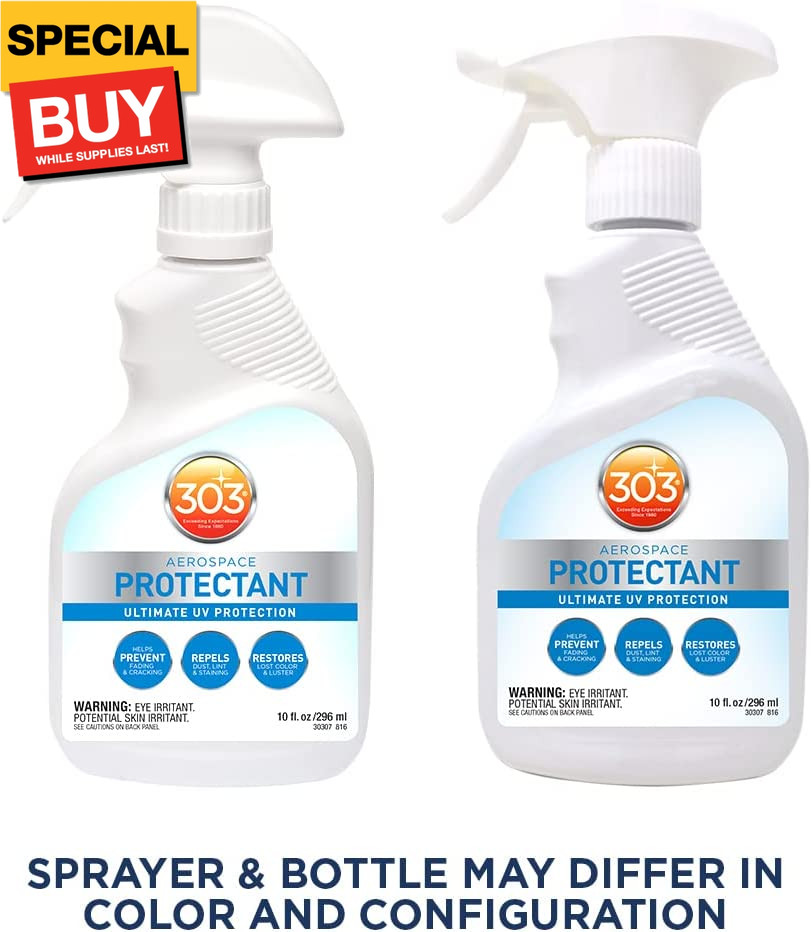 Aerospace Protectant Spray, UV Protection, Repels Dust, Dirt, & Staining, Matte
