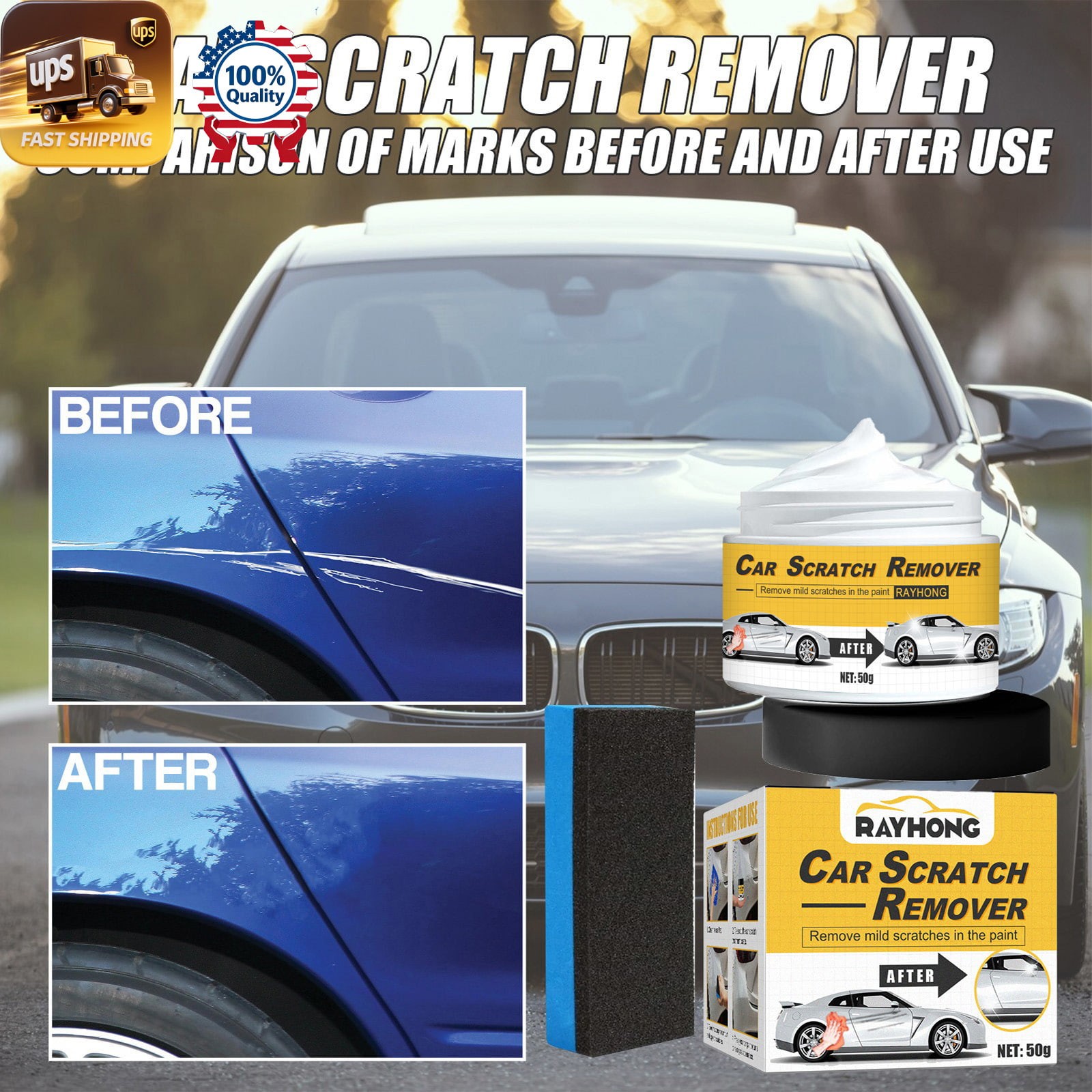Auto Rim Rust Remover – Paint Brightener Conversion Agent Cleaning Tool 🧼