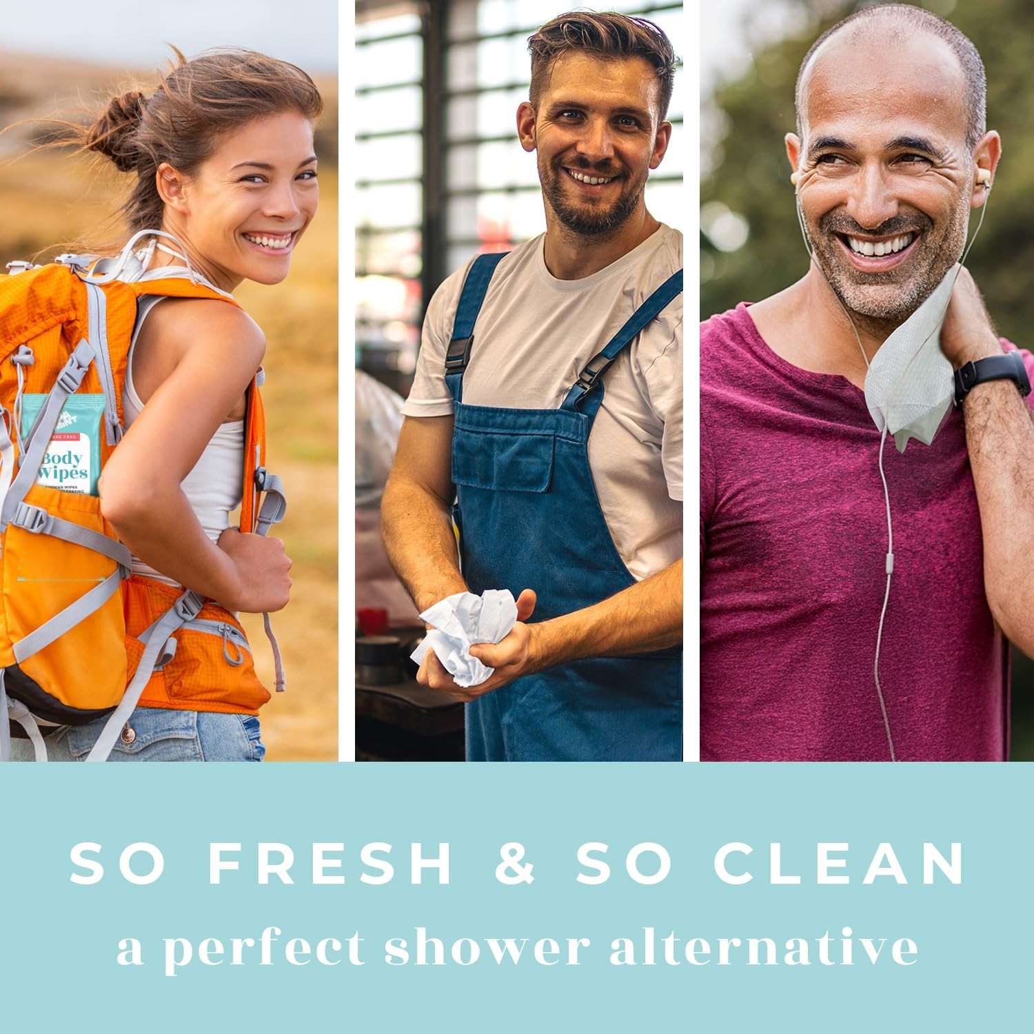 Portable XL Cleansing Wipes – 50 Count, Perfect for Travel and Active Lifestyles