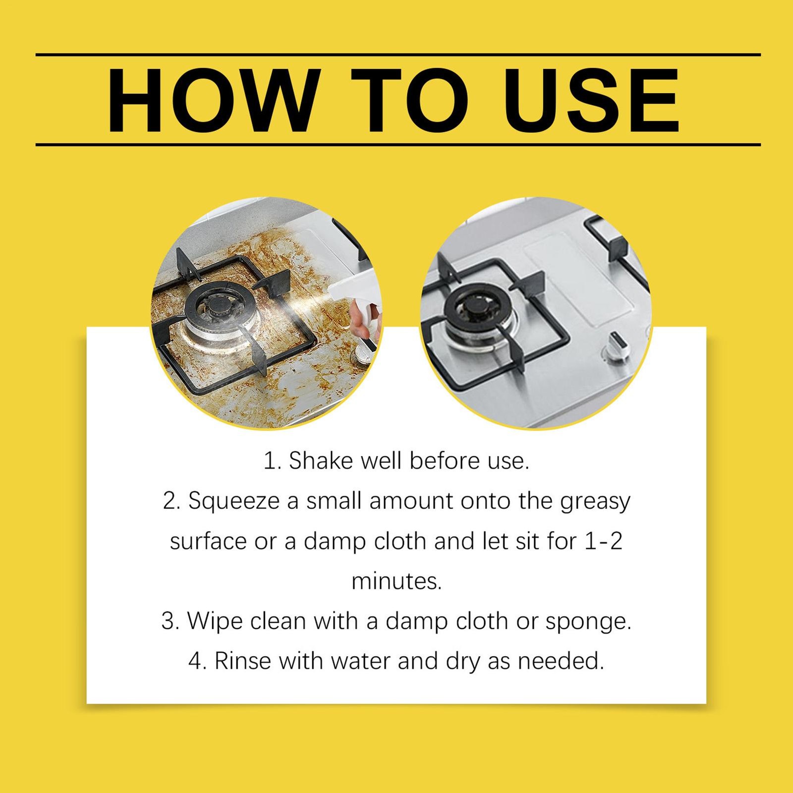 Jarrary All Purpose Cleaner 500ml, Lemon Scent Powerful Household Cleaning Tool
